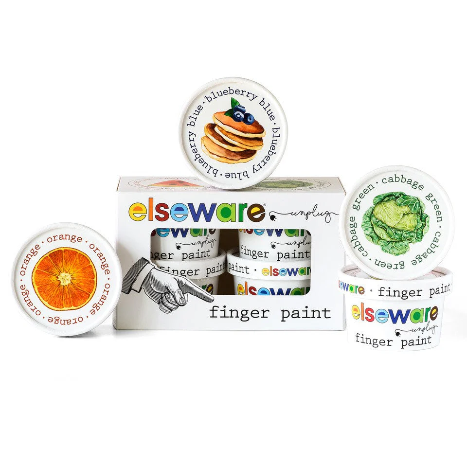 Elseware Unplug Mess-Free Kids Paint Bundle | All-Natural Finger Paint & Art Smock Set - Image 6
