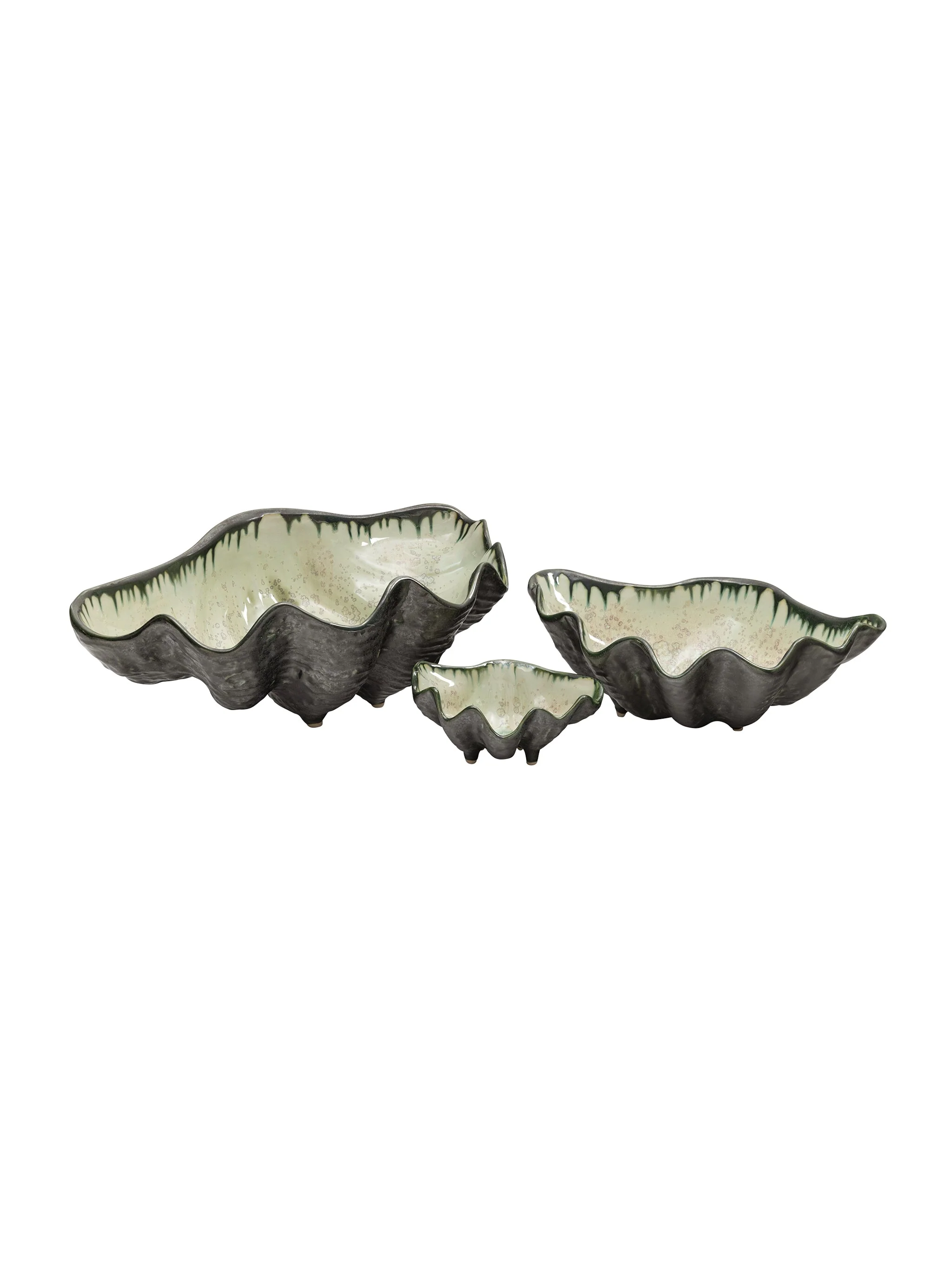 Weston Table Mint and Charcoal Sea Clam Bowl