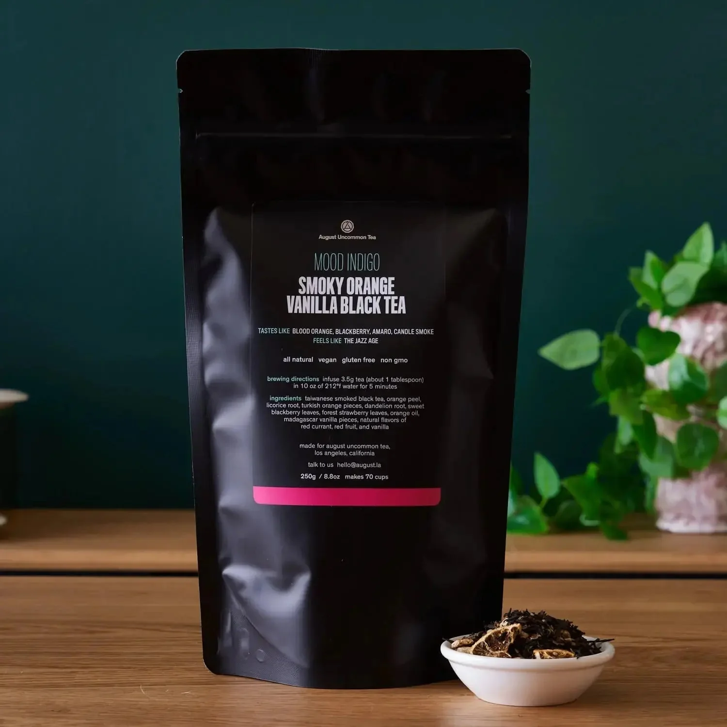 August Uncommon Tea Mood Indigo - Smoky Orange Vanilla Black tea - Image 3