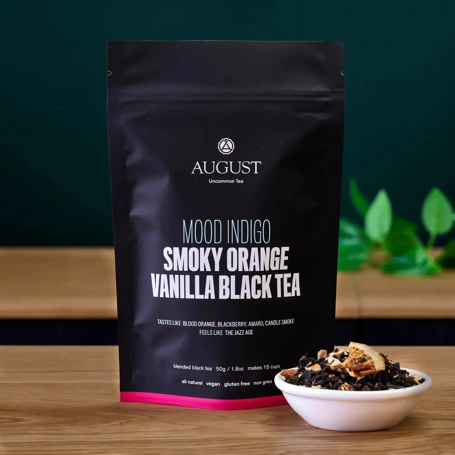 August Uncommon Tea Mood Indigo - Smoky Orange Vanilla Black tea - Image 4