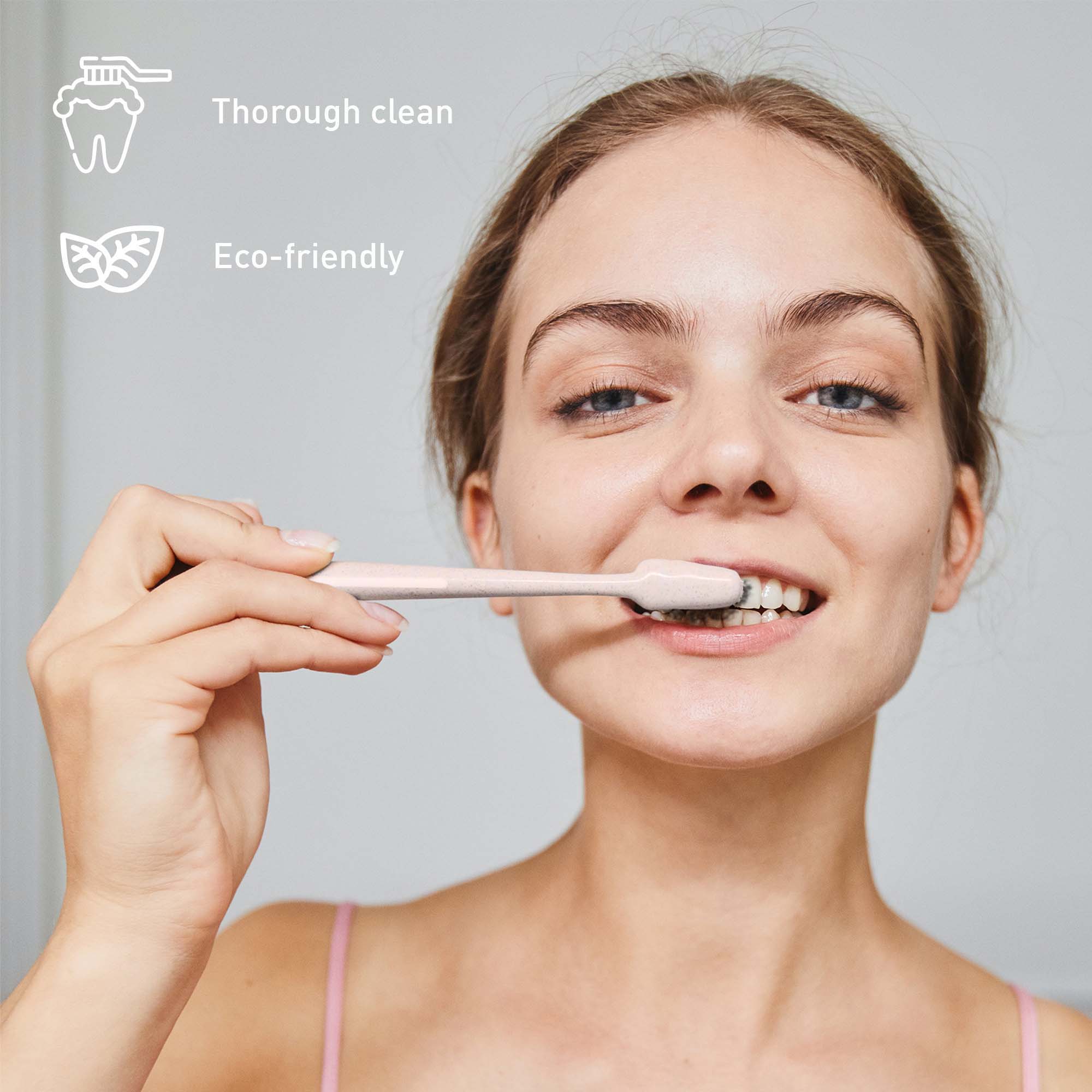 Pursonic Natural Radiance Combo: Activated Coconut Charcoal Powder Natural Teeth Whitener + 100% Eco-friendly Cedarwood Toothbrushes (6 Pack) - Image 2