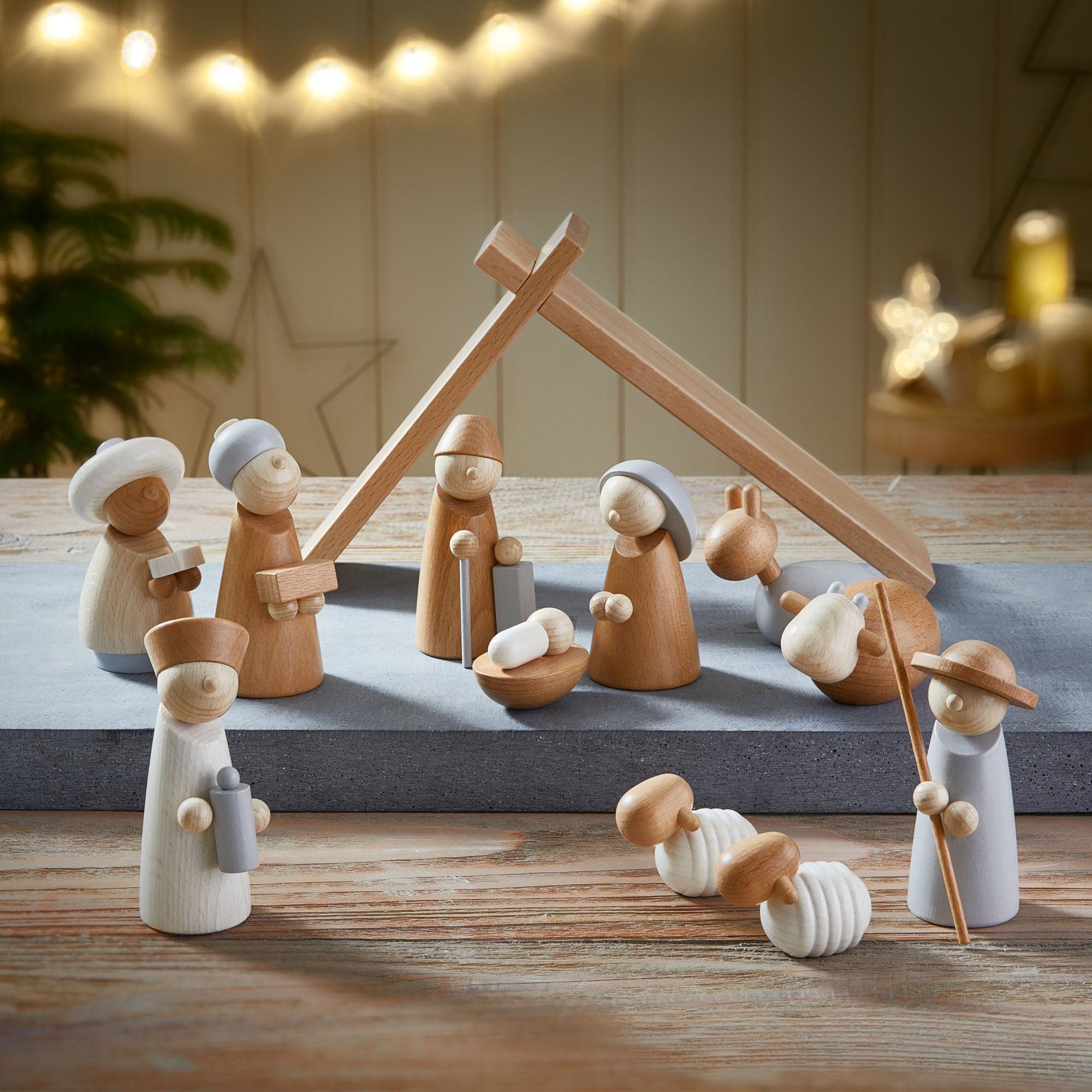 HABA Natural Wood Nativity Set - Image 2