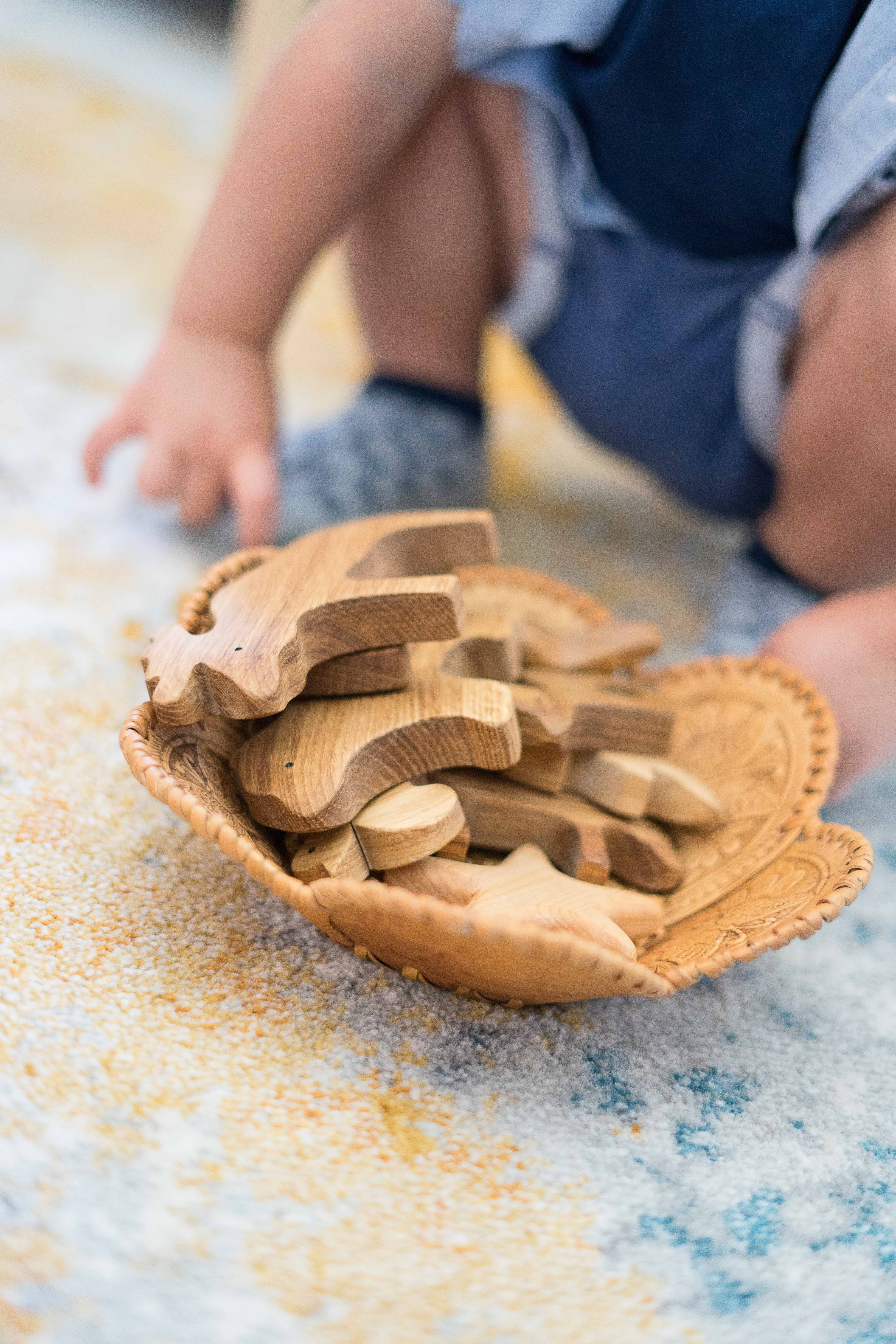 PoppyBabyCo Natural Wooden Forest Animals set of 9 - Image 13