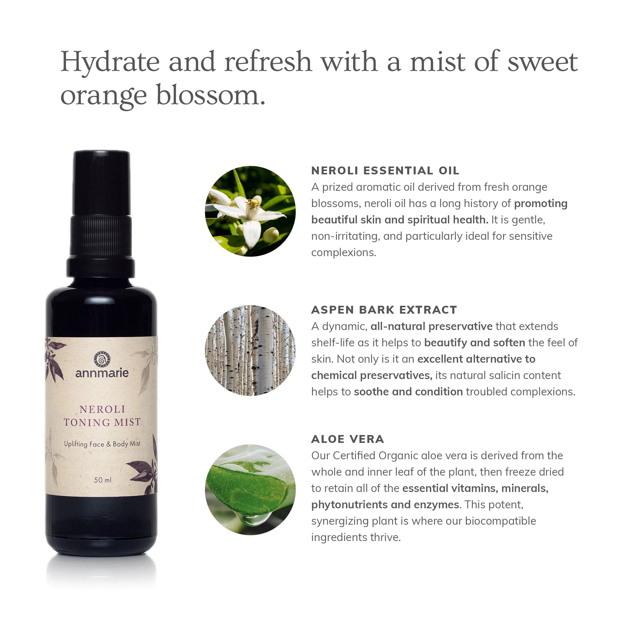 Annmarie Skin Care Neroli Toning Mist (50ml) - Image 2