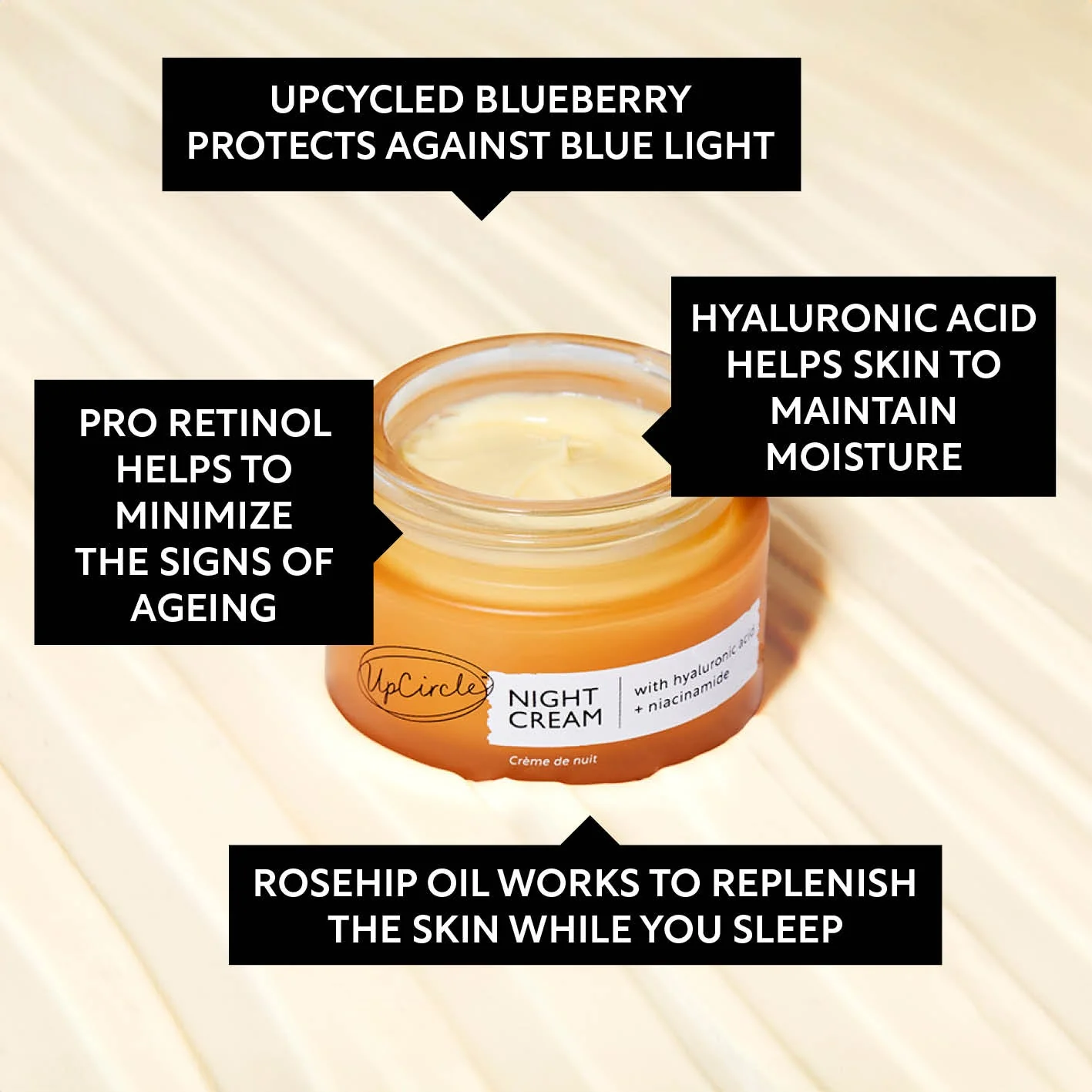 UpCircle Night Cream with Hyaluronic Acid + Niacinamide - Image 5