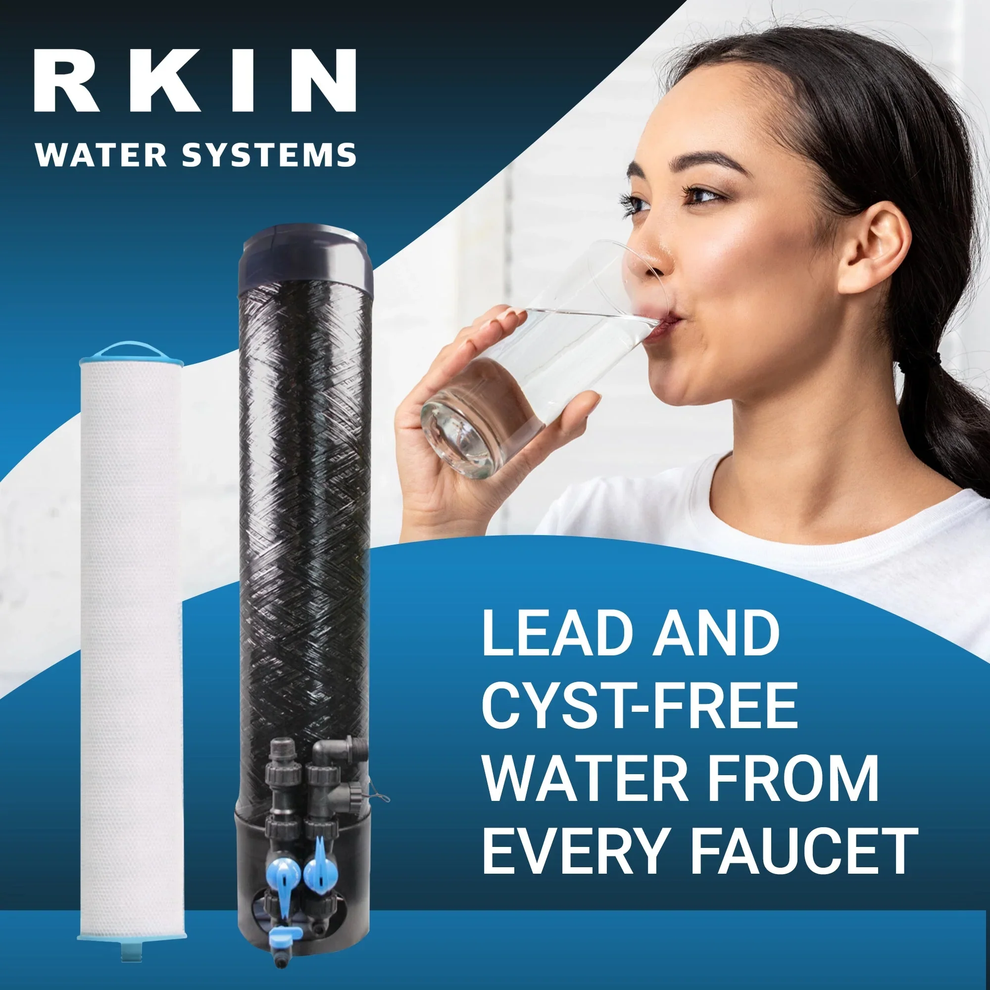 RKIN OP1L Certified Whole House Lead, Cyst, PFOA, and PFOS Water Filter System - Image 2