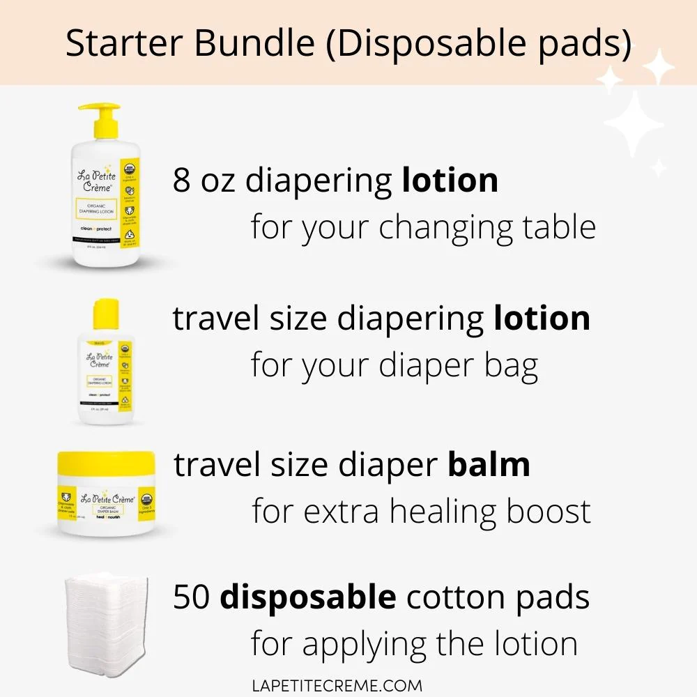 Organic French Diaper Care - Gift Set (Disposable Pads) - Image 4