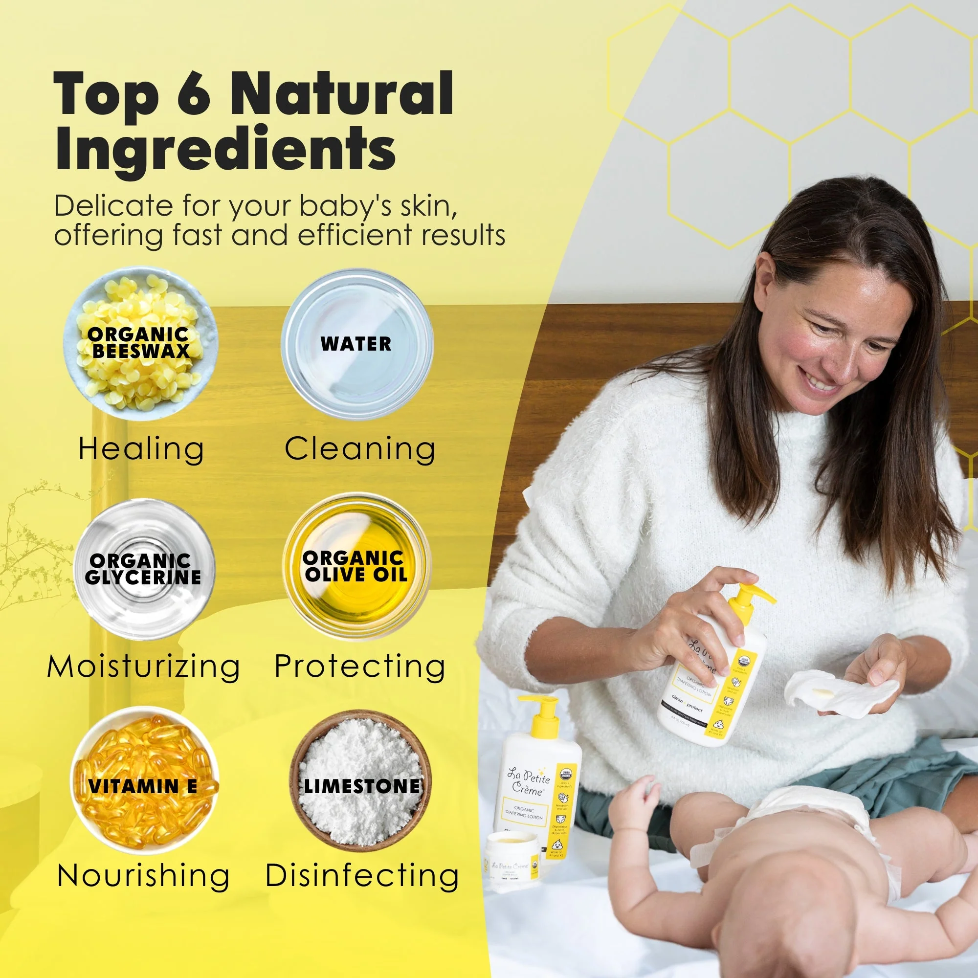 Organic French Diapering Liniment Lotion - Pump Bottle - 8 oz - Image 5