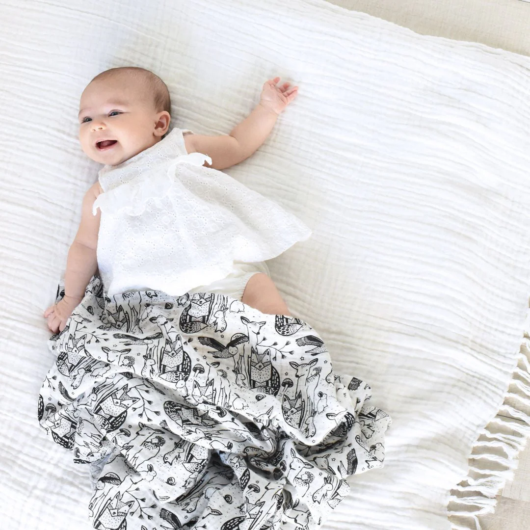 Wee Gallery Organic Muslin Swaddle - Forest - Image 2