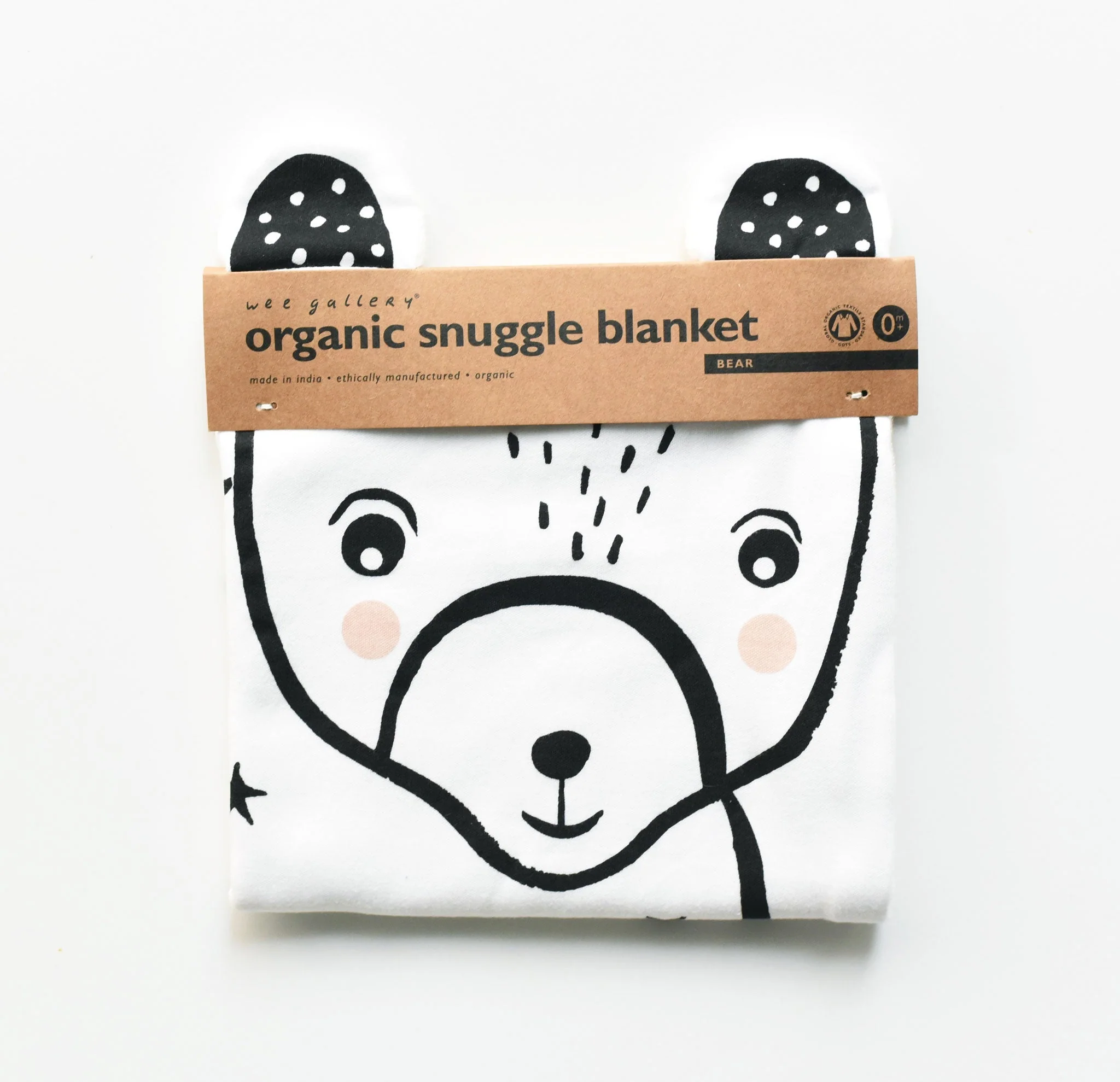 Wee Gallery Organic Snuggle Blanket - Bear - Image 6