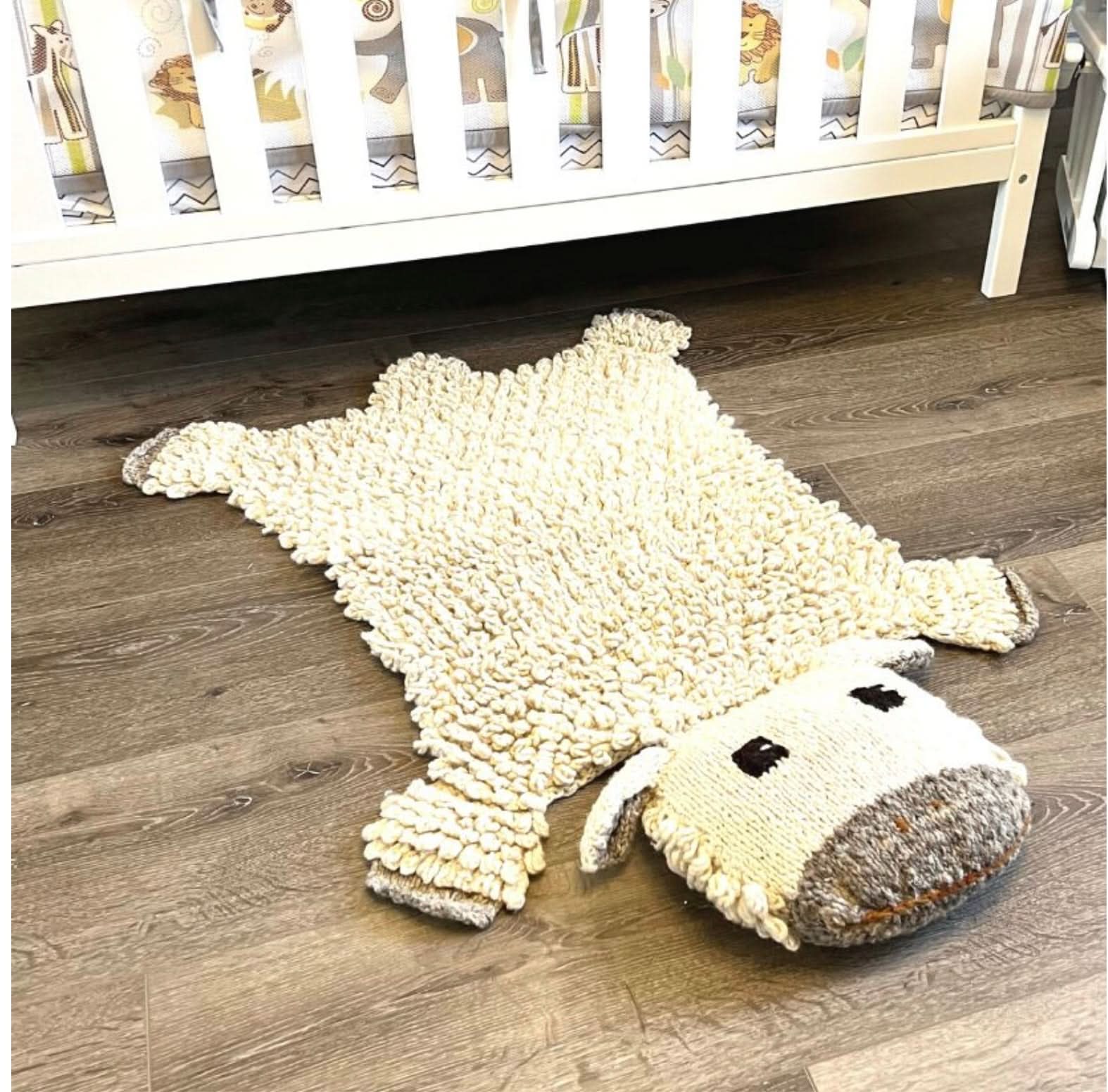 Finn + Emma Organic Wool Play Mat + Nursery Rug  | Sheep - Image 4