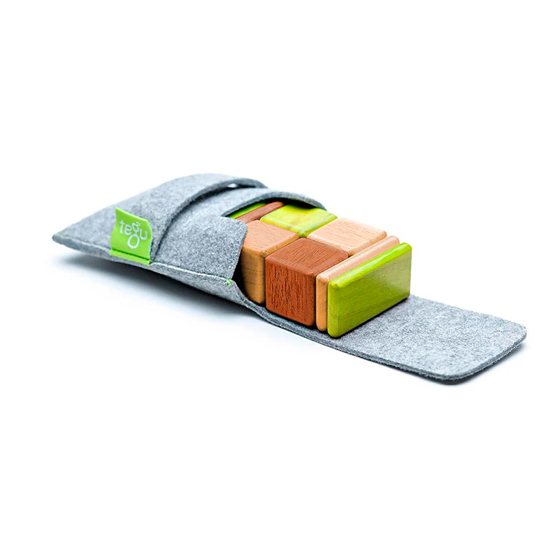 Tegu Original Pocket Pouch Magnetic Wooden Blocks 8 pieces - Image 18