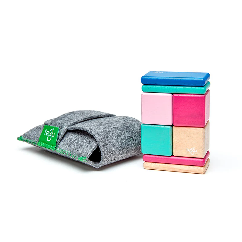 Tegu Original Pocket Pouch Magnetic Wooden Blocks 8 pieces - Image 4