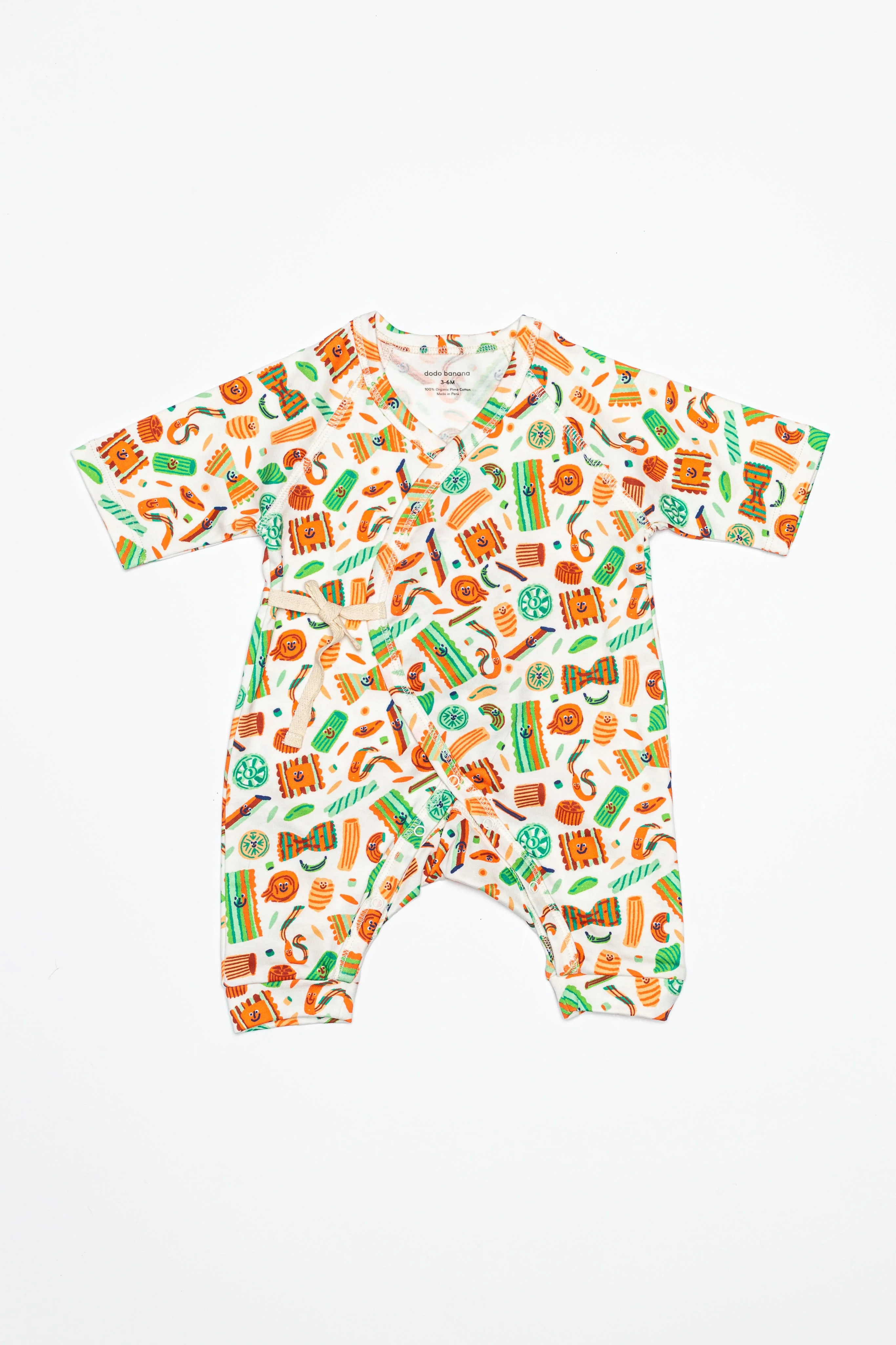 Dodo Banana Pasta Festa Baby Kimono Onesie - Image 2