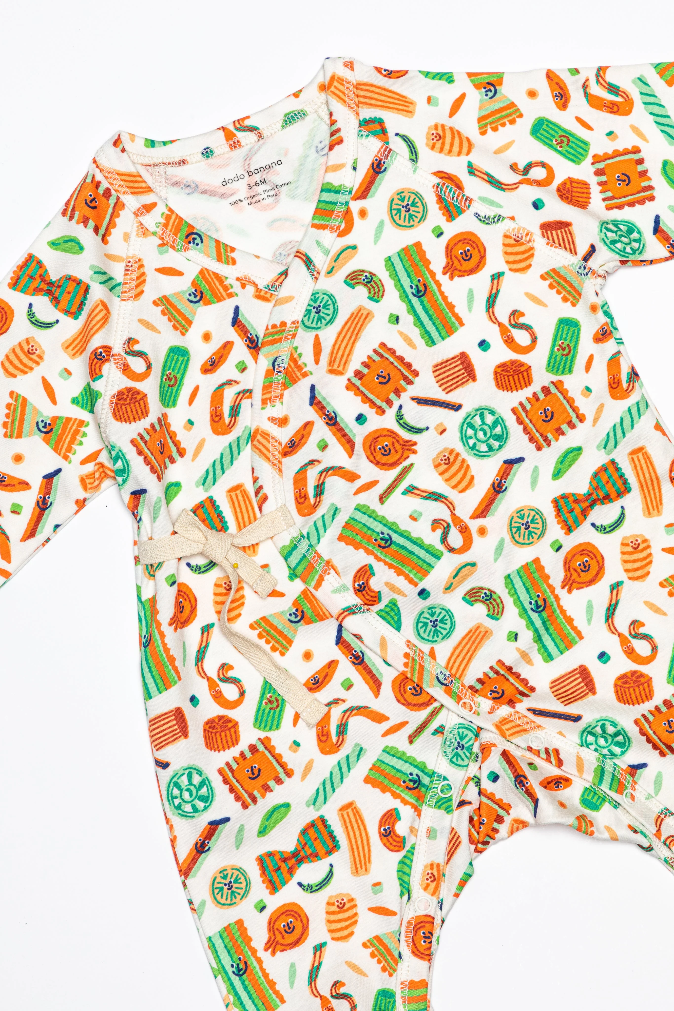 Dodo Banana Pasta Festa Baby Kimono Onesie - Image 6