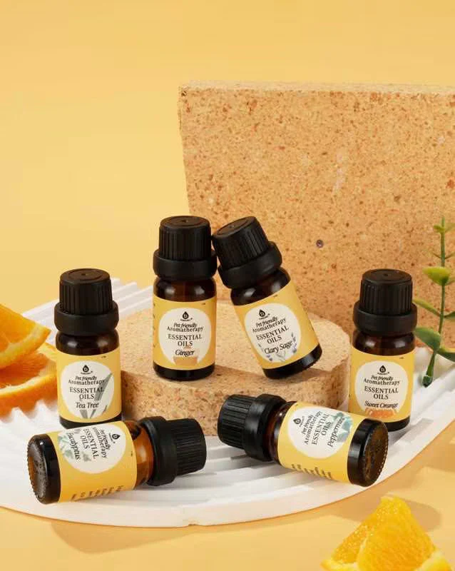 Pursonic Pet-Friendly Aromatherapy Essential Oils Collection - Cedarwood, Chamomile, Frankincense, Ginger, Lavender, and Rosemary - Image 4