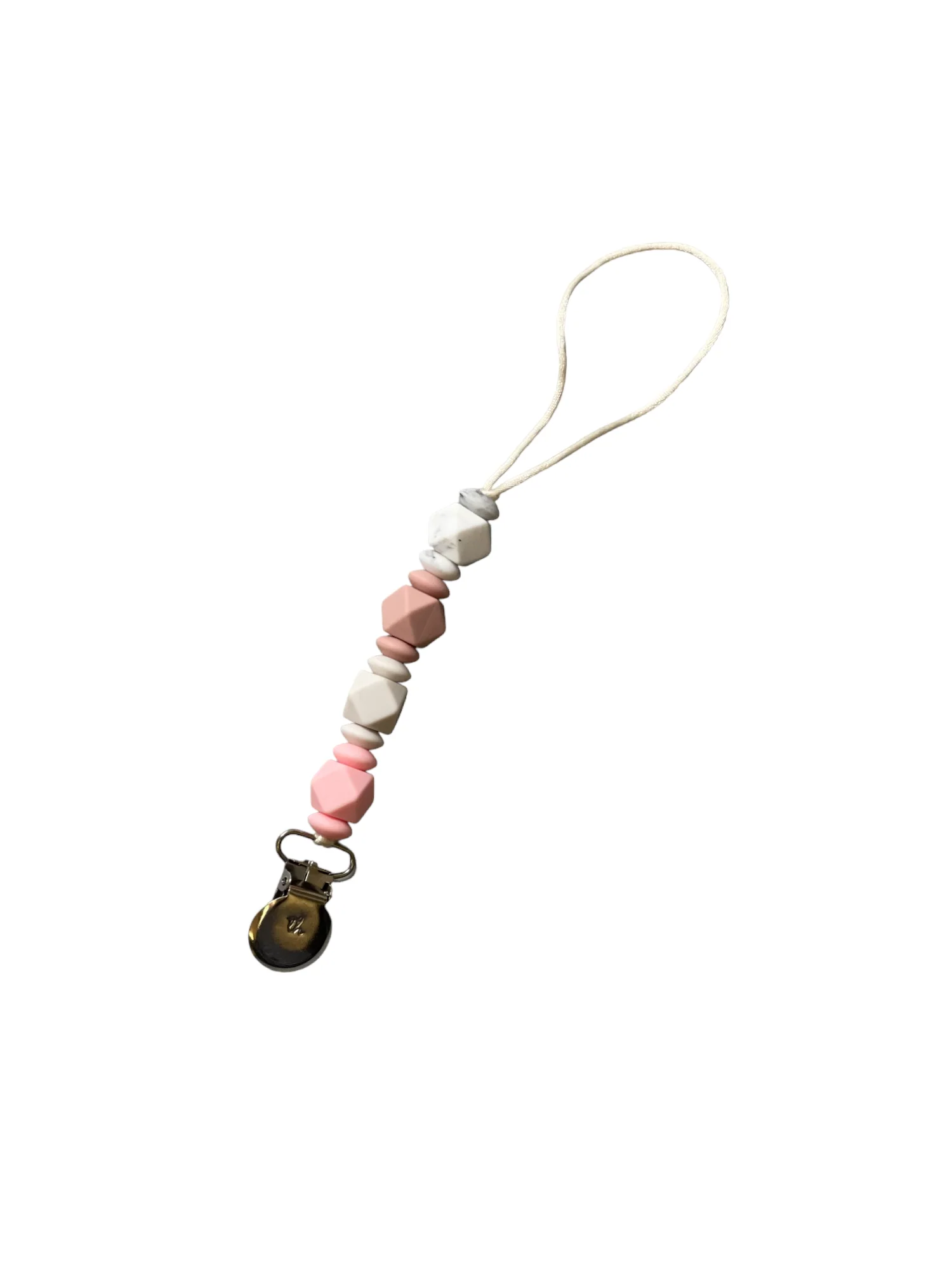 Three Hearts Petite Jewel Pacifier & Toy Clip - BPA Free Silicone - Image 10