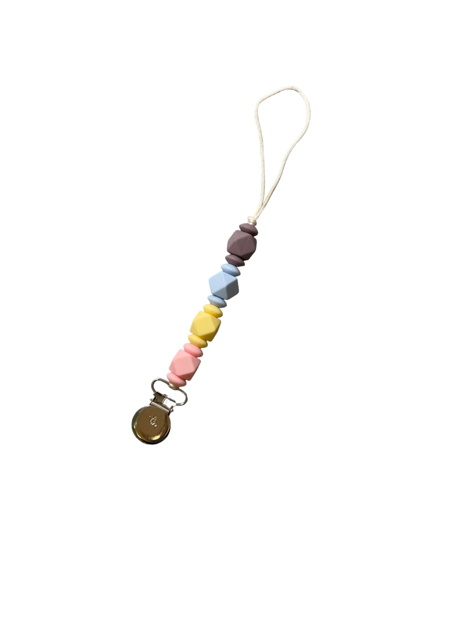 Three Hearts Petite Jewel Pacifier & Toy Clip - BPA Free Silicone - Image 2