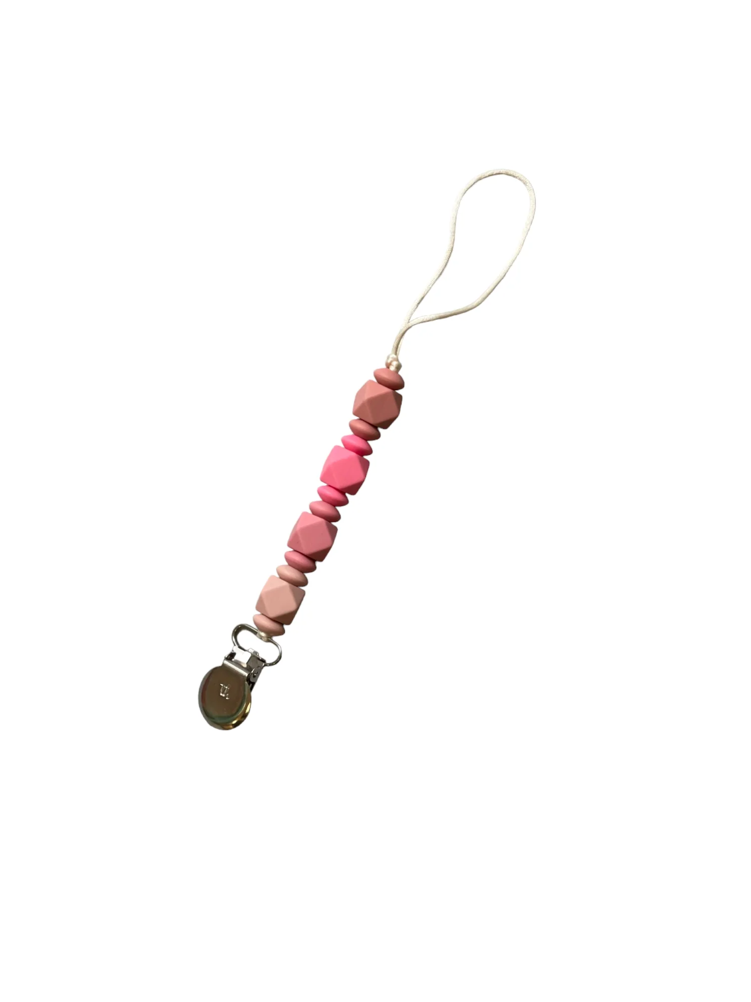 Three Hearts Petite Jewel Pacifier & Toy Clip - BPA Free Silicone - Image 4