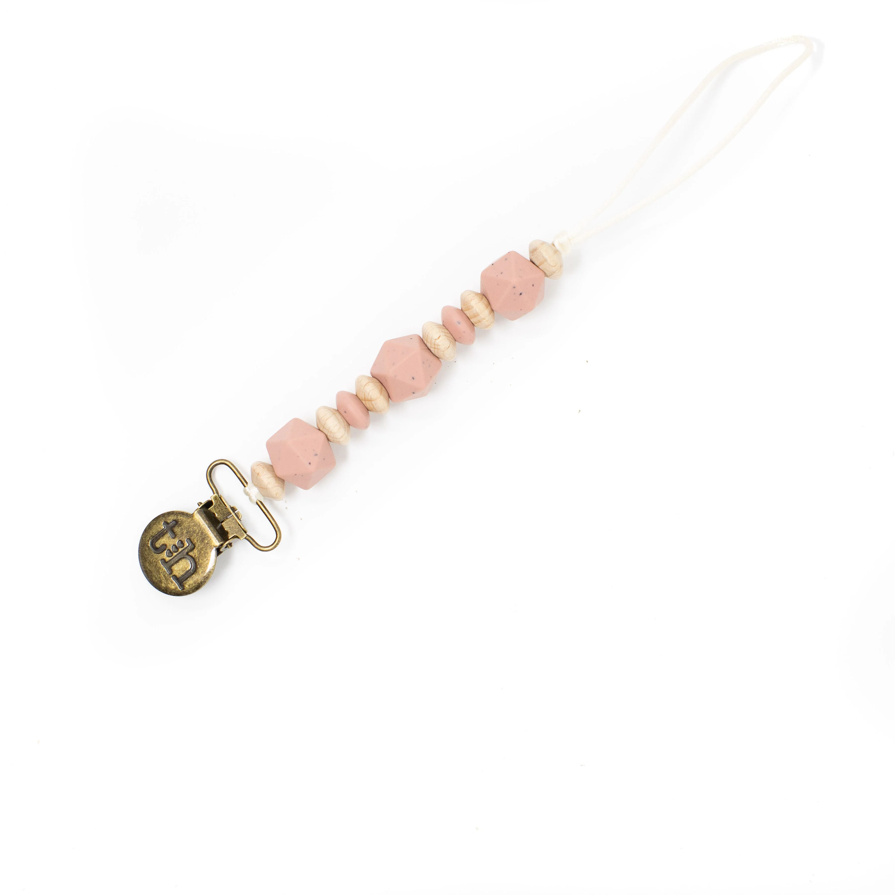 Three Hearts Petite Luca Pacifier & Toy Clip - BPA Free Silicone - Image 4