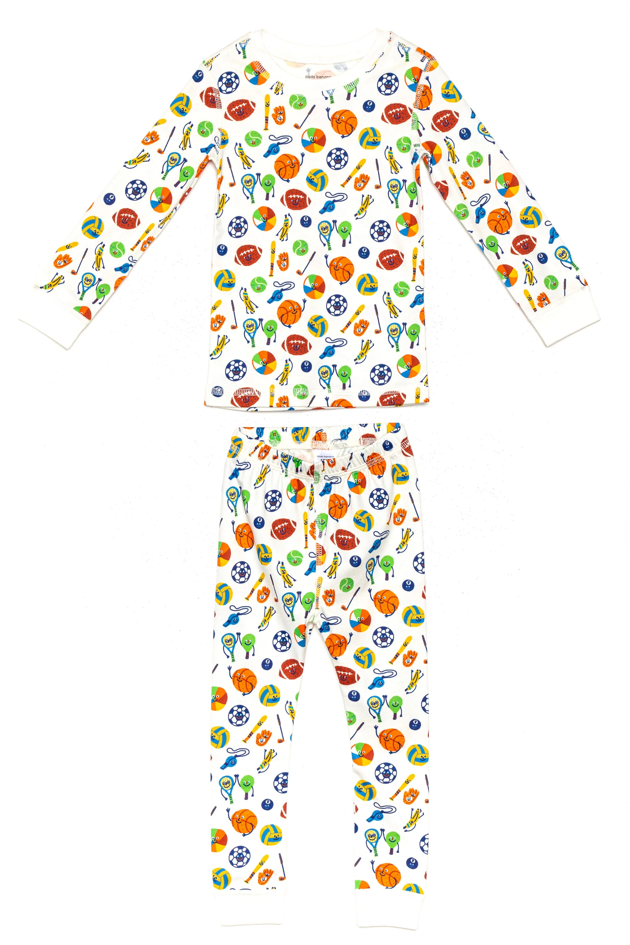 Dodo Banana Play Ball Organic Pima Cotton Pajama Set - Image 2