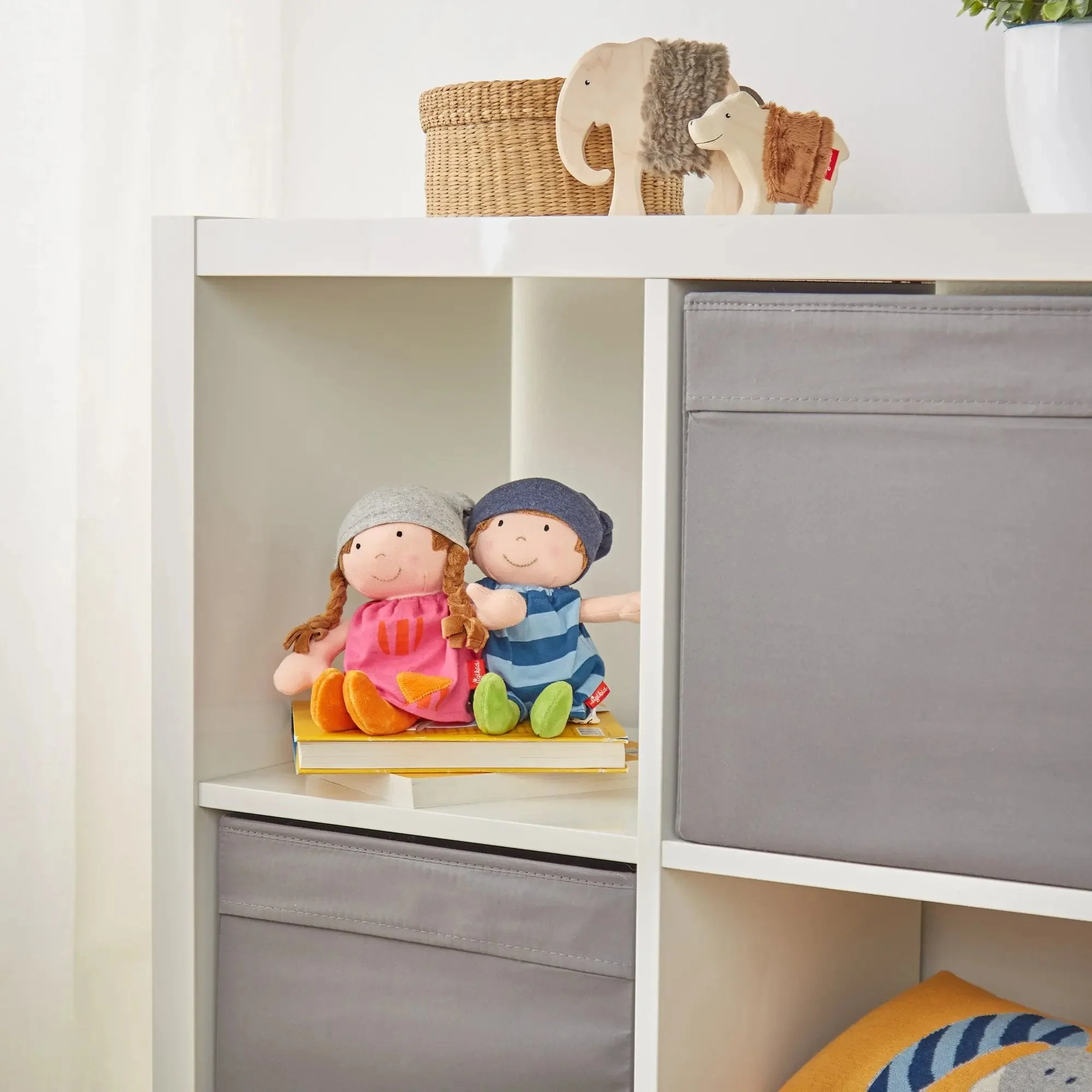 Sigikid Plush Doll with Pink Outfit - Image 7