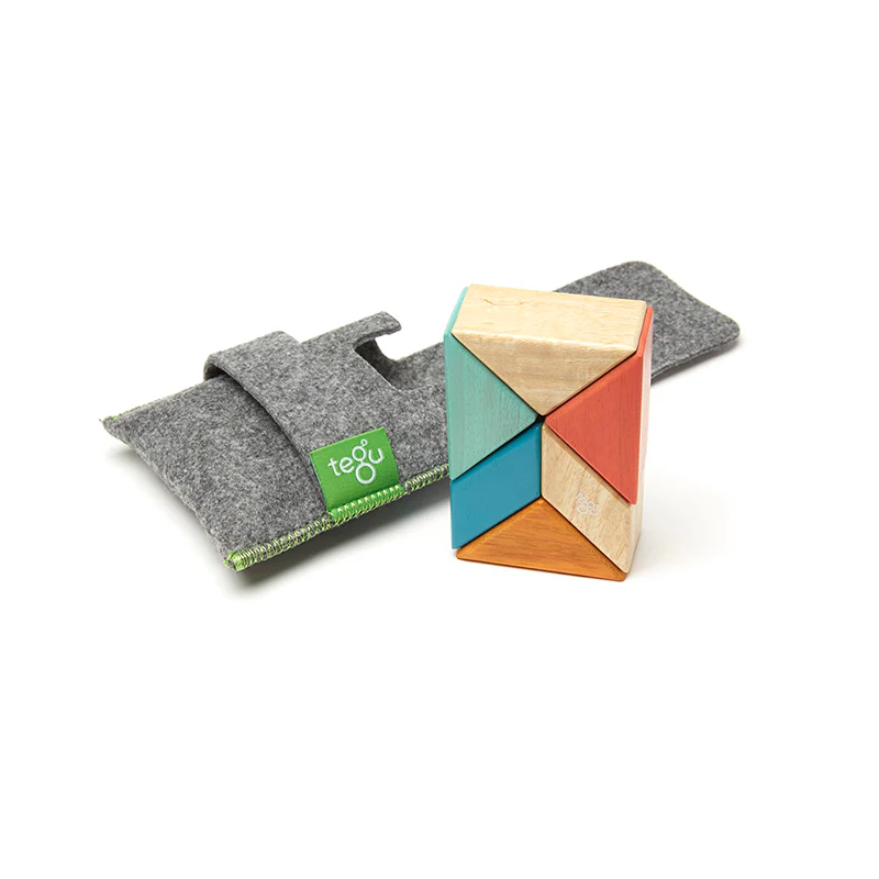 Tegu Pocket Pouch Prism  Magnetic Wooden Blocks  6 pieces - Image 11