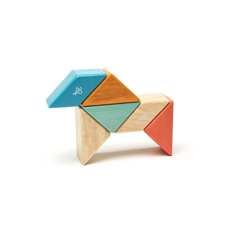 Tegu Pocket Pouch Prism  Magnetic Wooden Blocks  6 pieces - Image 12