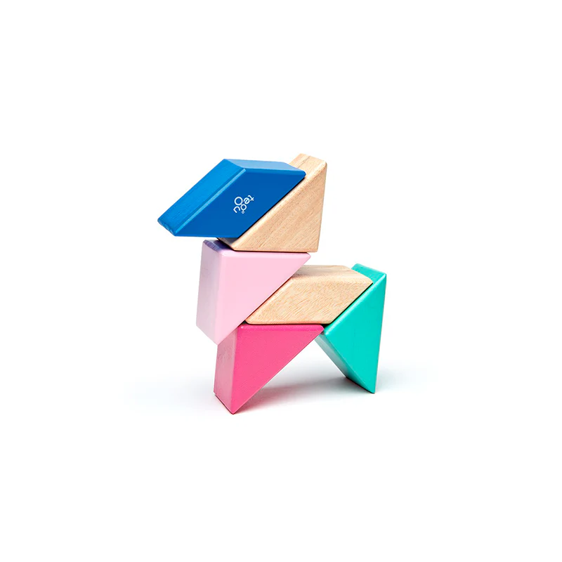 Tegu Pocket Pouch Prism  Magnetic Wooden Blocks  6 pieces - Image 4