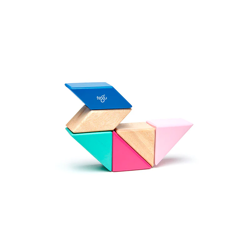 Tegu Pocket Pouch Prism  Magnetic Wooden Blocks  6 pieces - Image 6
