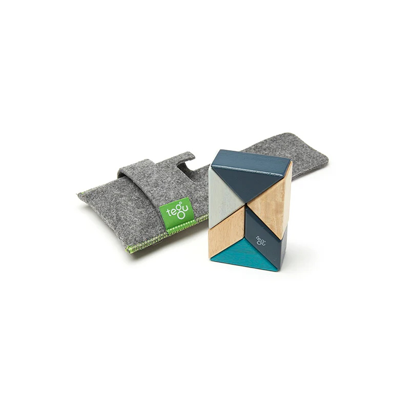 Tegu Pocket Pouch Prism  Magnetic Wooden Blocks  6 pieces - Image 7