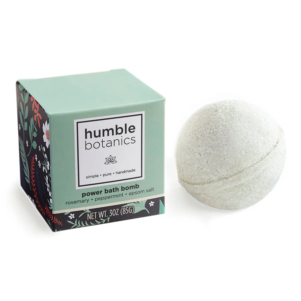 Humble Organics Power Bath Bomb – Rosemary, Peppermint & Epsom Salt Relief