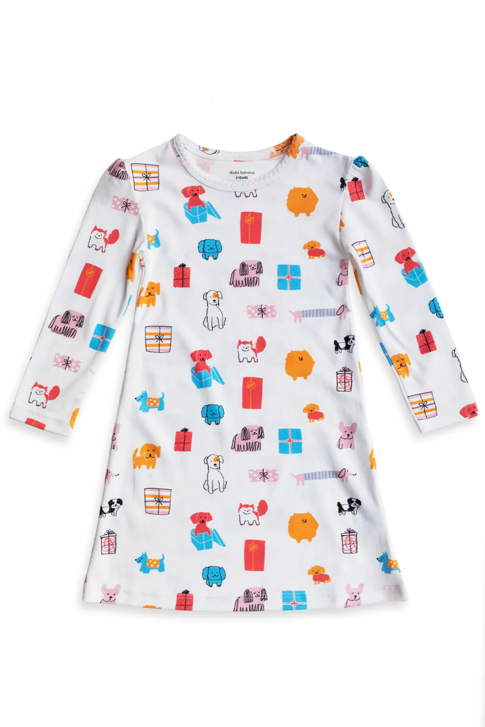 Dodo Banana Puppy Party Organic Pima Cotton Dodo Dress - Image 2