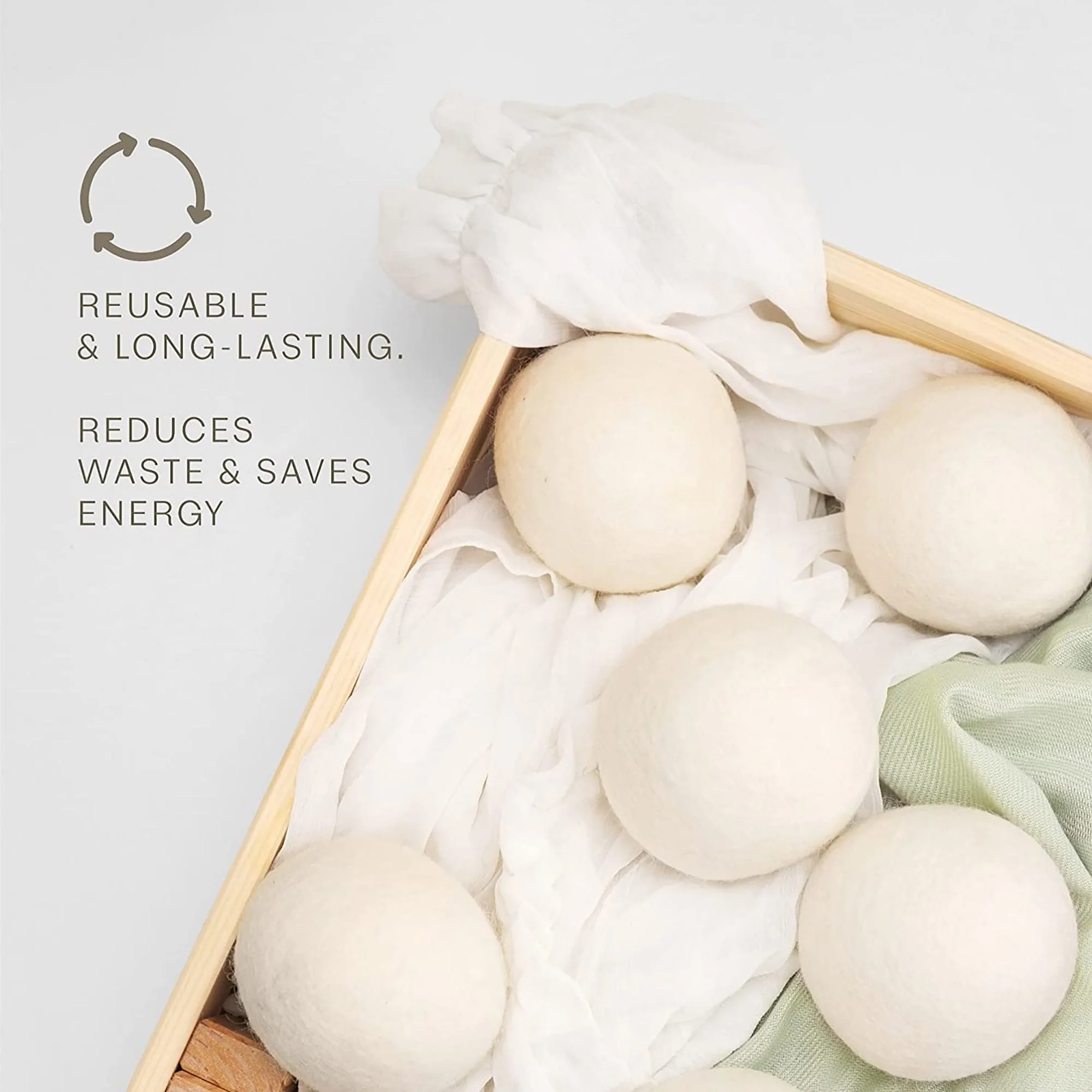Pursonic 100% Pure New Zealand Wool Dryer Balls - 12 Pack - Image 5
