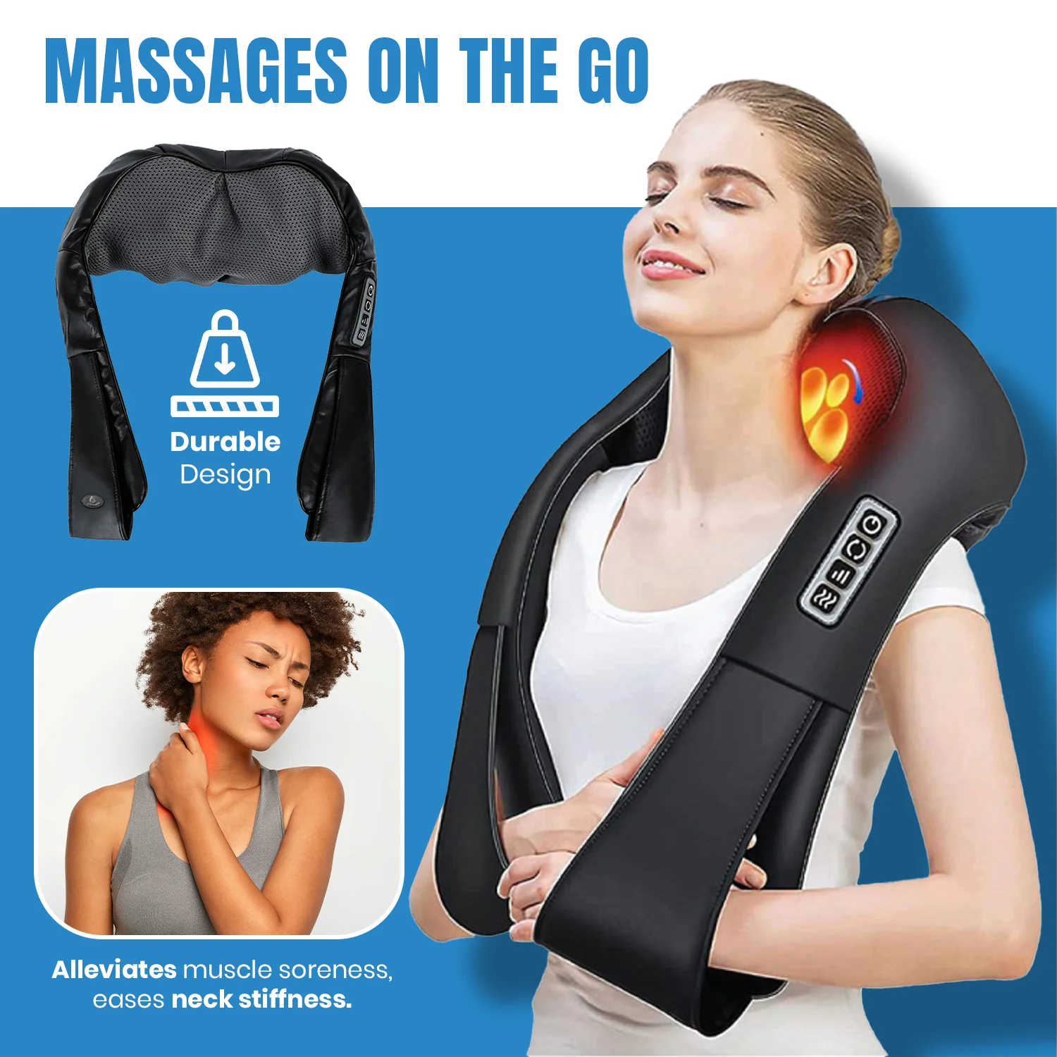 Pursonic 3D Shiatsu Heating Back and Neck Massager - Image 3