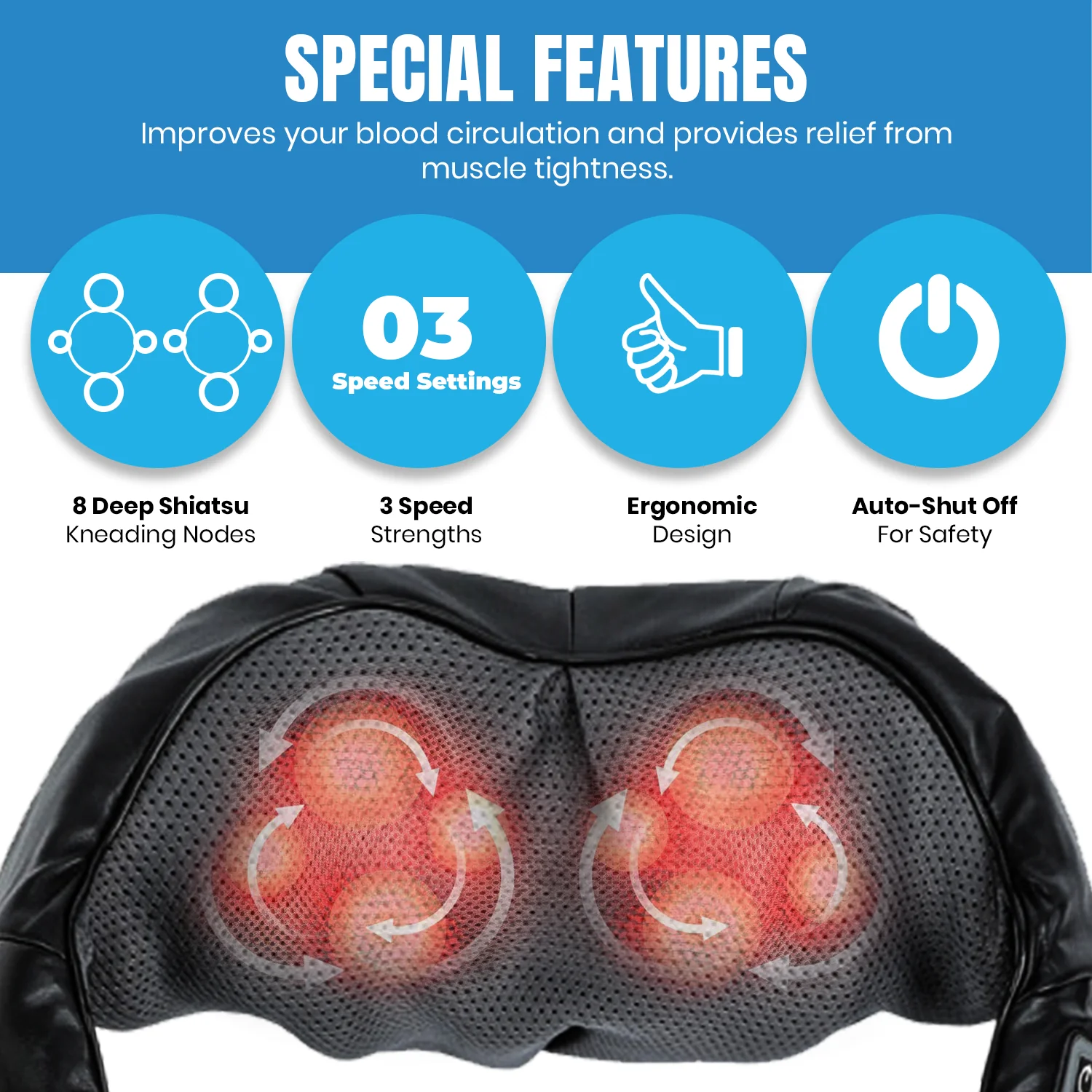 Pursonic 3D Shiatsu Heating Back and Neck Massager - Image 4