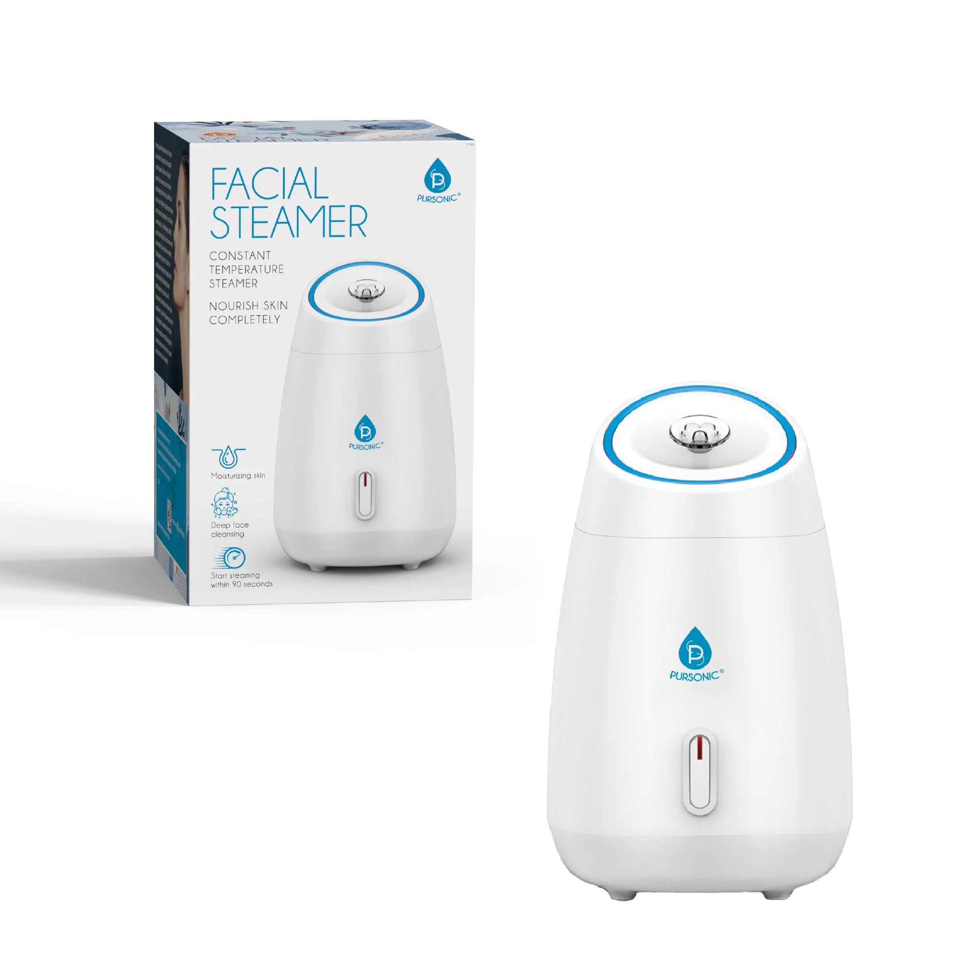 Pursonic Facial Steamer Hot Mist Moisturizing Spa
