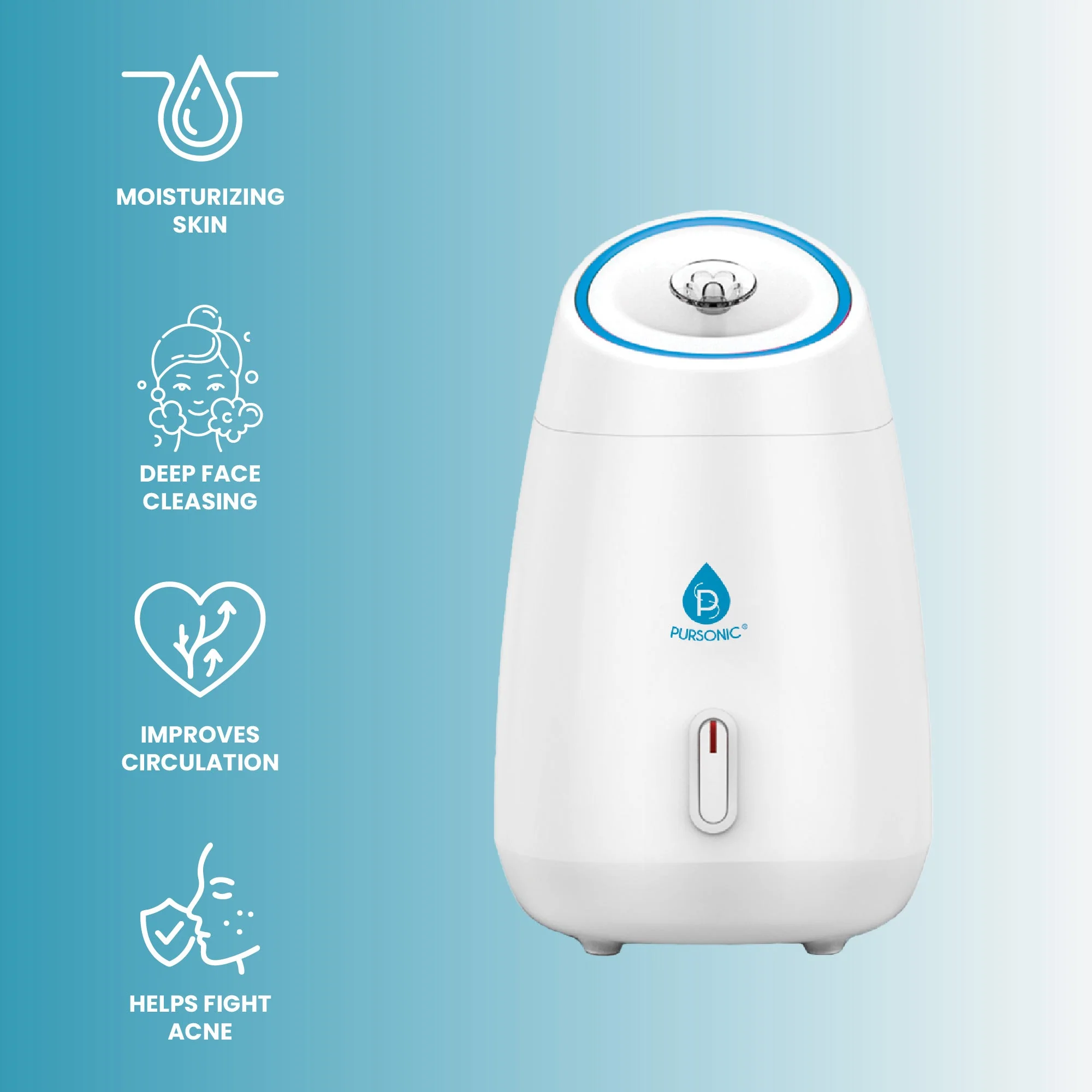 Pursonic Facial Steamer Hot Mist Moisturizing Spa - Image 3