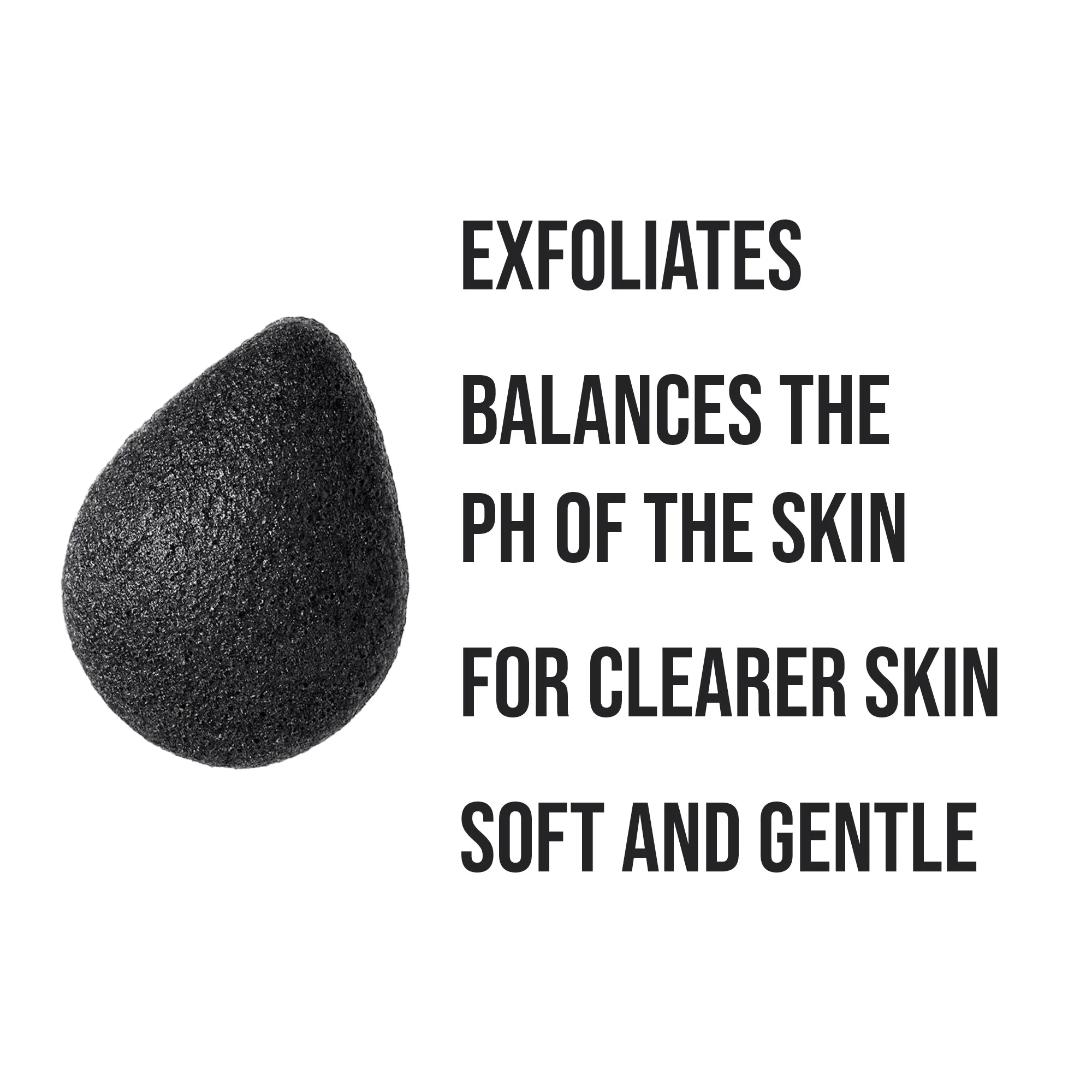 Pursonic Natural Bamboo Charcoal Konjac Sponge 10-Pack - Image 2