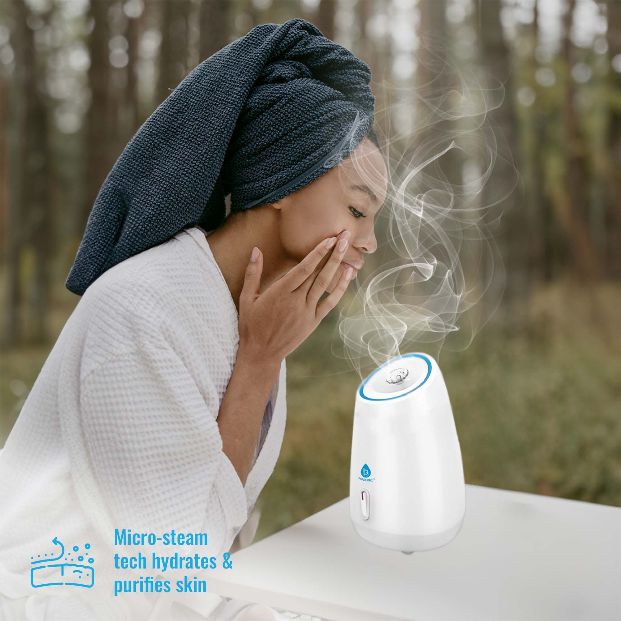 Pursonic Ultimate Spa & Beauty Bundle – Facial Steamer and 7-in-1 LED Light Therapy Device - Image 2