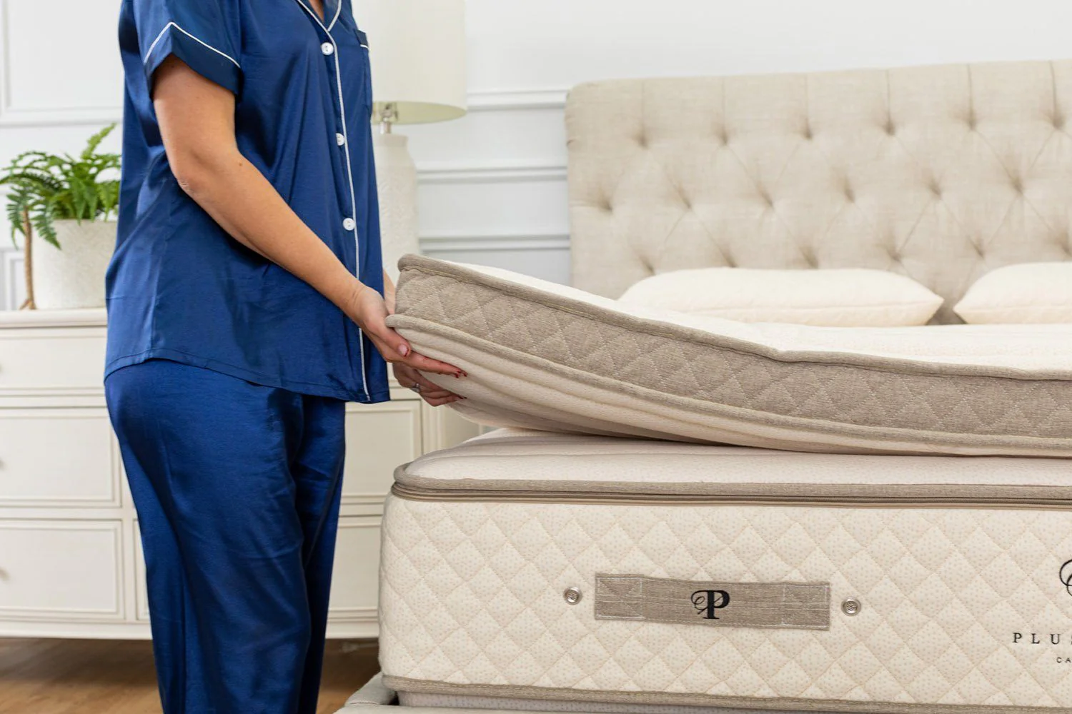 Plush Beds Quilted Organic Mattress Topper - Image 2