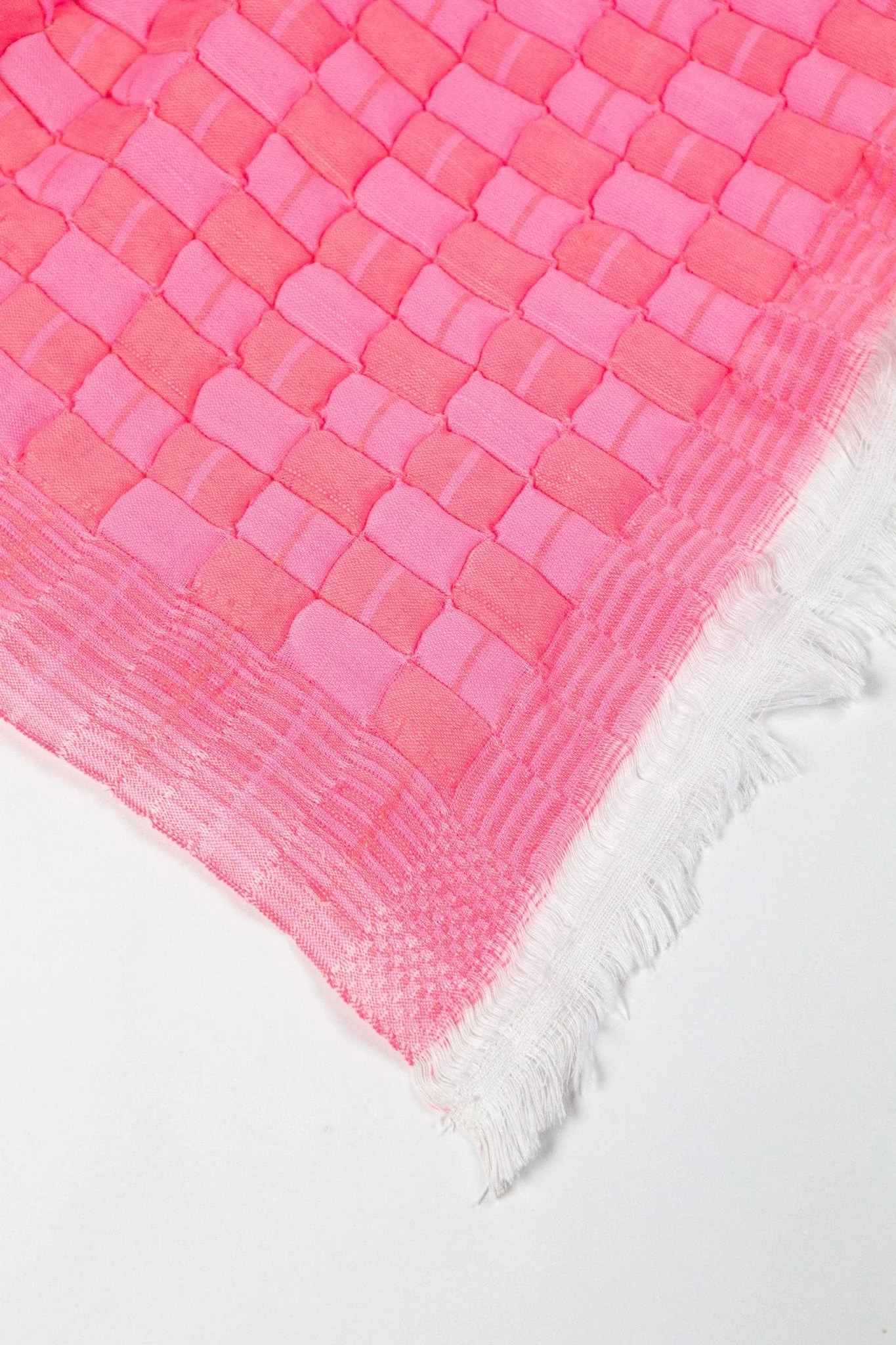 Archive New York Quilted Sujani Throw Blanket - Neon Pink - Image 5