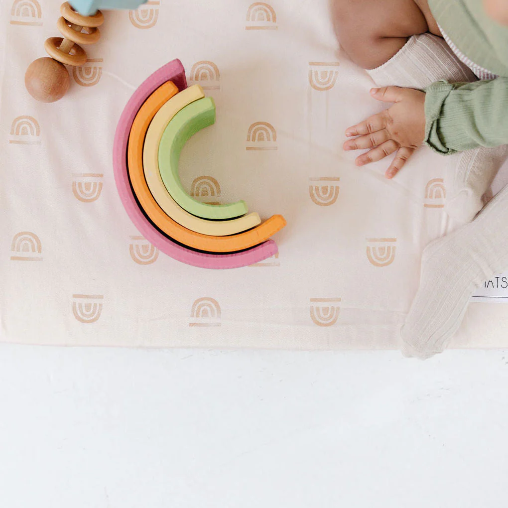 Toki Mats Rainbow Peach Organic Cotton Mat - Image 2