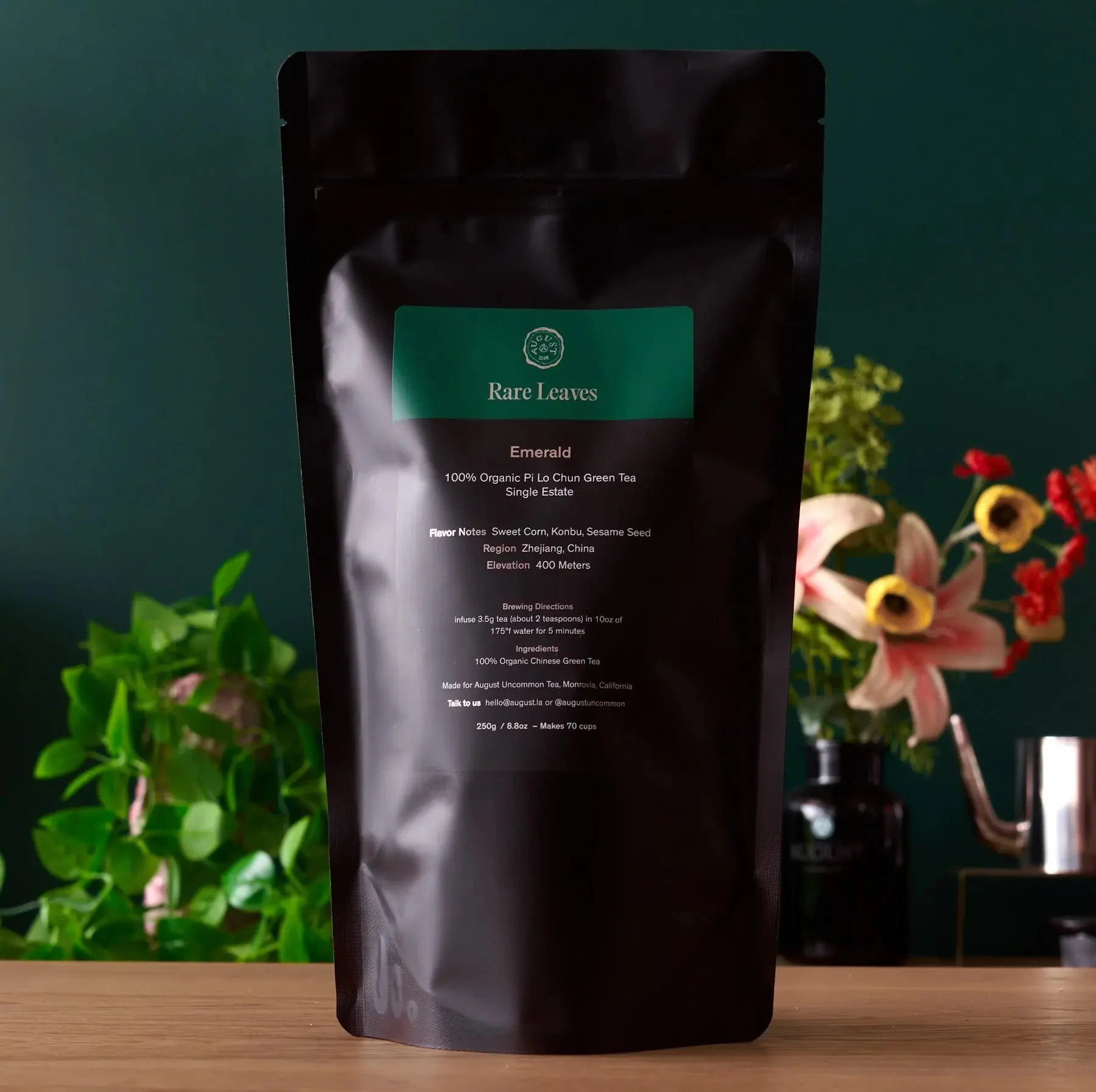 August Uncommon Tea Rare Leaves Emerald - Single Estate Pi Lo Chun Green Tea - Image 10