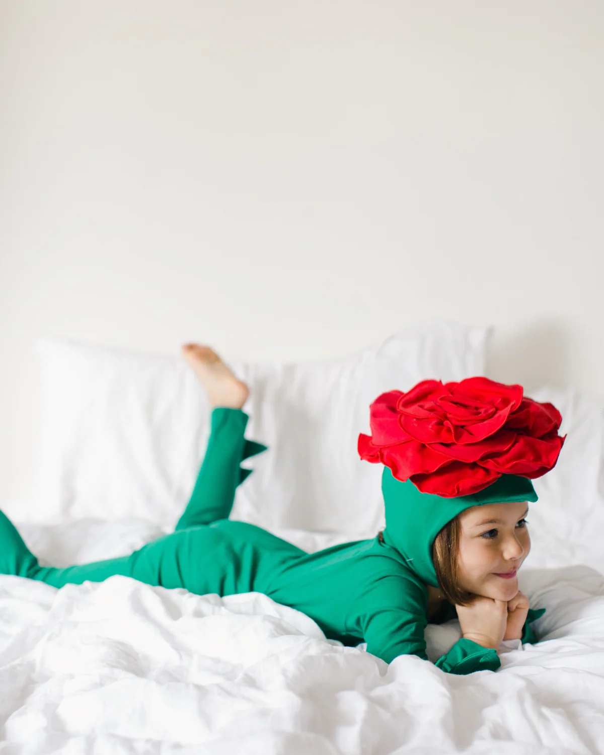 Band of the Wild Red Rose Costume with Green Stem Pajamas - Image 4