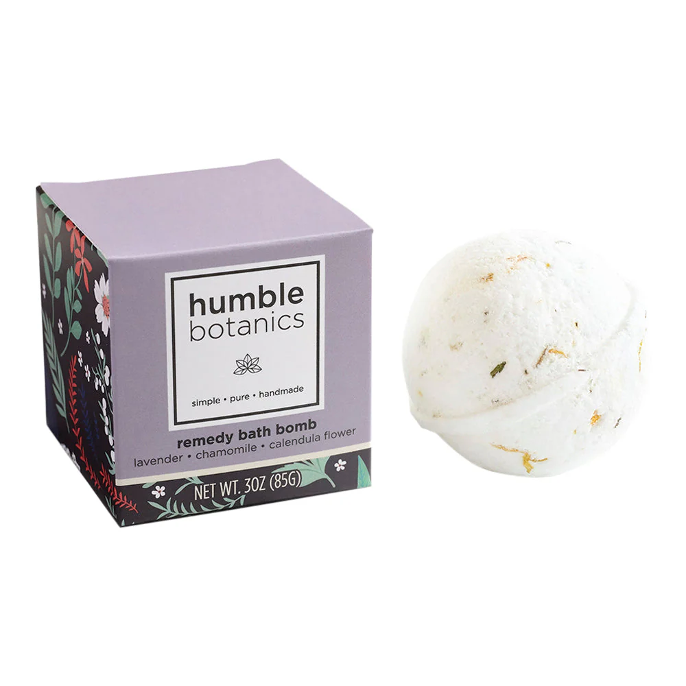Humble Organics Remedy Bath Bomb – Lavender, Chamomile & Calendula Relaxation