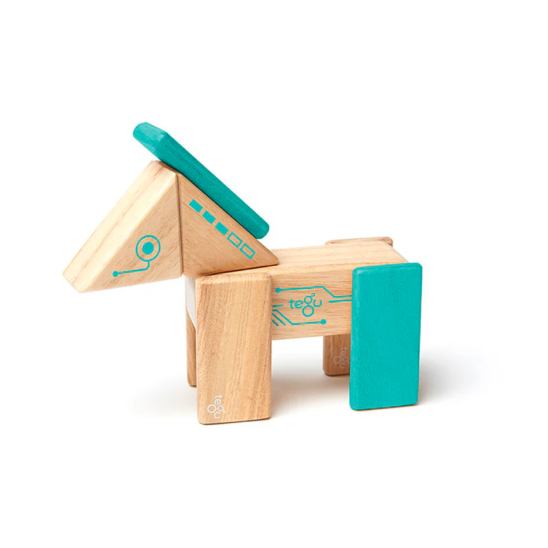Tegu Robo Magnetic Wooden Blocks Future Collection, 8 pieces