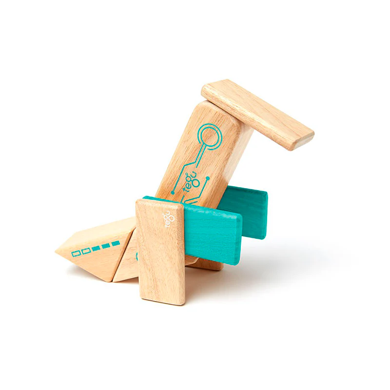 Tegu Robo Magnetic Wooden Blocks Future Collection, 8 pieces - Image 2