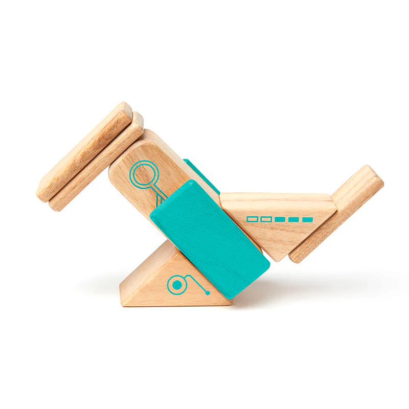 Tegu Robo Magnetic Wooden Blocks Future Collection, 8 pieces - Image 3