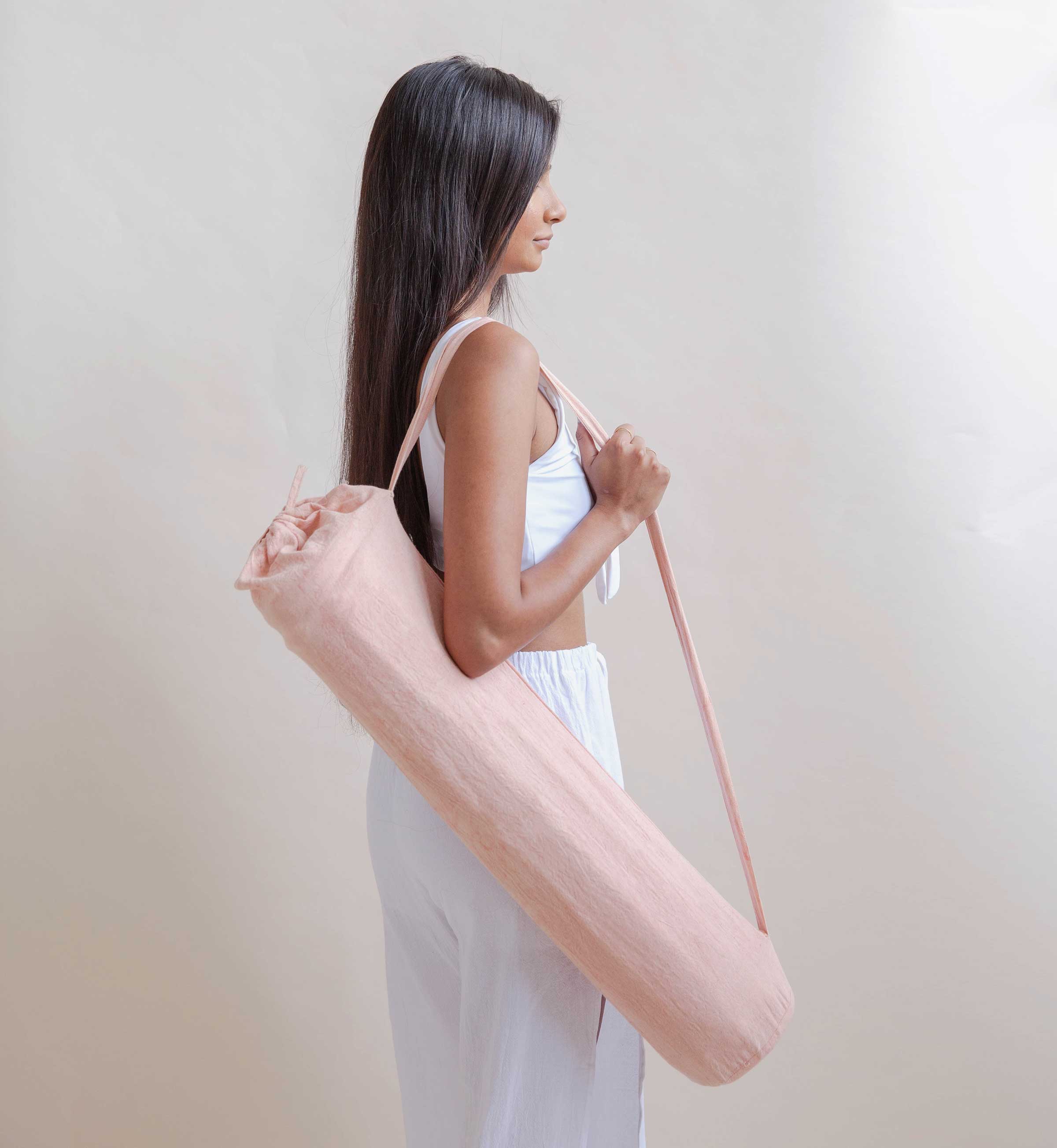 Oko Living Rose Quartz - Naturally Dyed Herbal Yoga Mat - Image 6